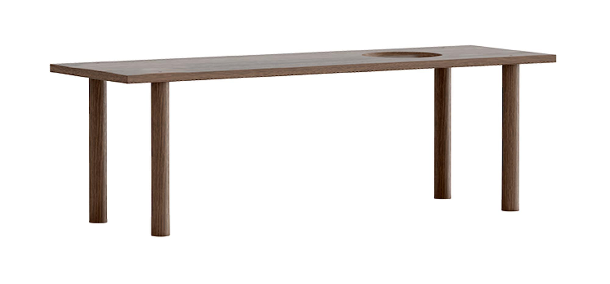 Elegantes Umage Regalbrett mit Loch und 4 Füßen für moderne Räume.