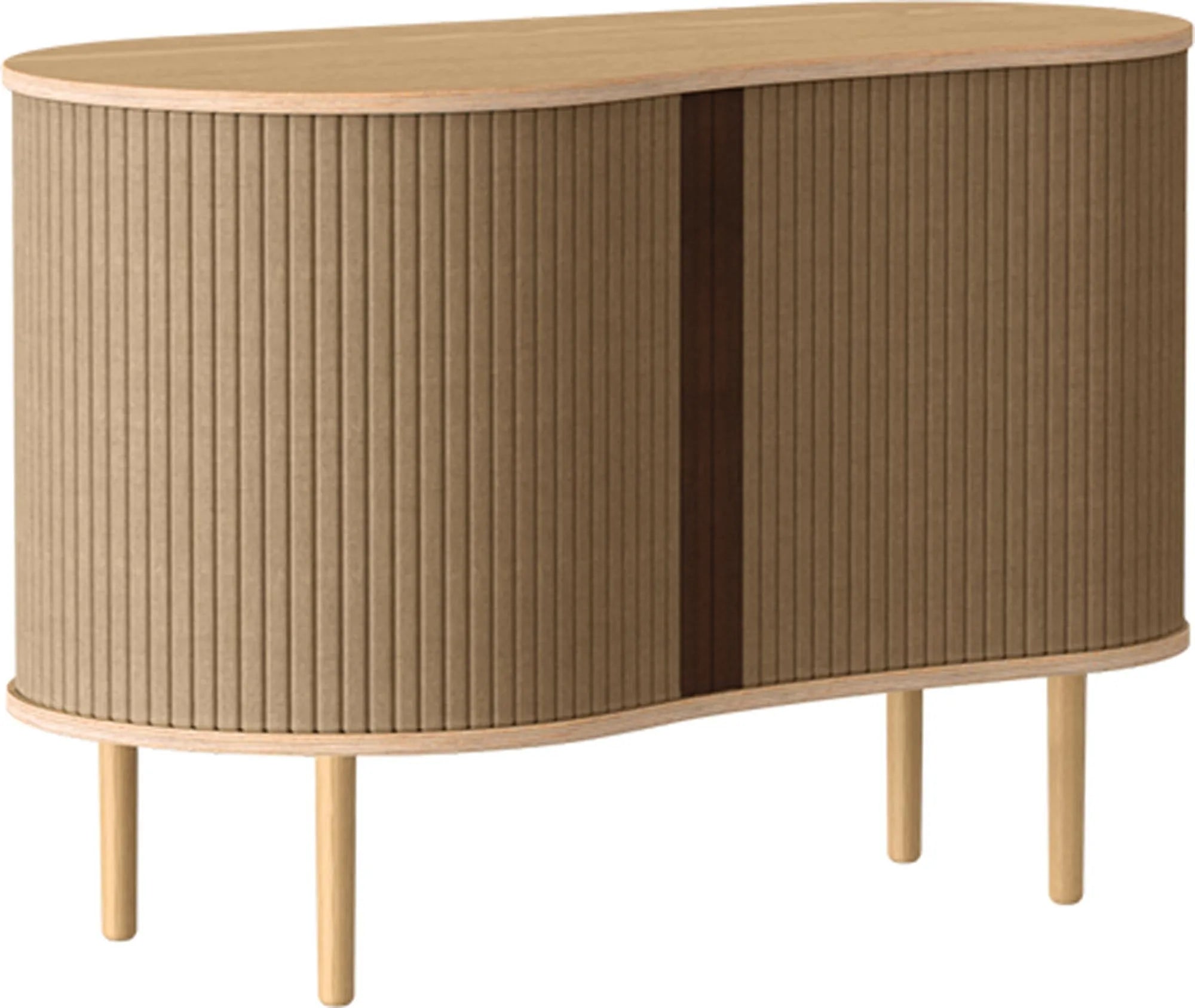 Modernes Umage Sideboard aus Eiche mit innovativem Stauraumkonzept.