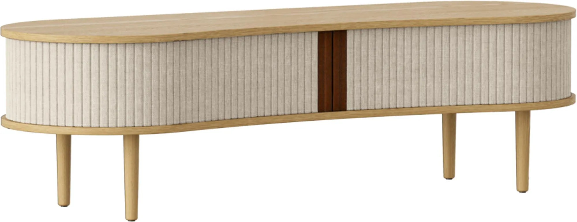 Elegantes Sideboard aus hellem Eichenholz, bietet Stauraum und skandinavisches Design für moderne Wohnräume.