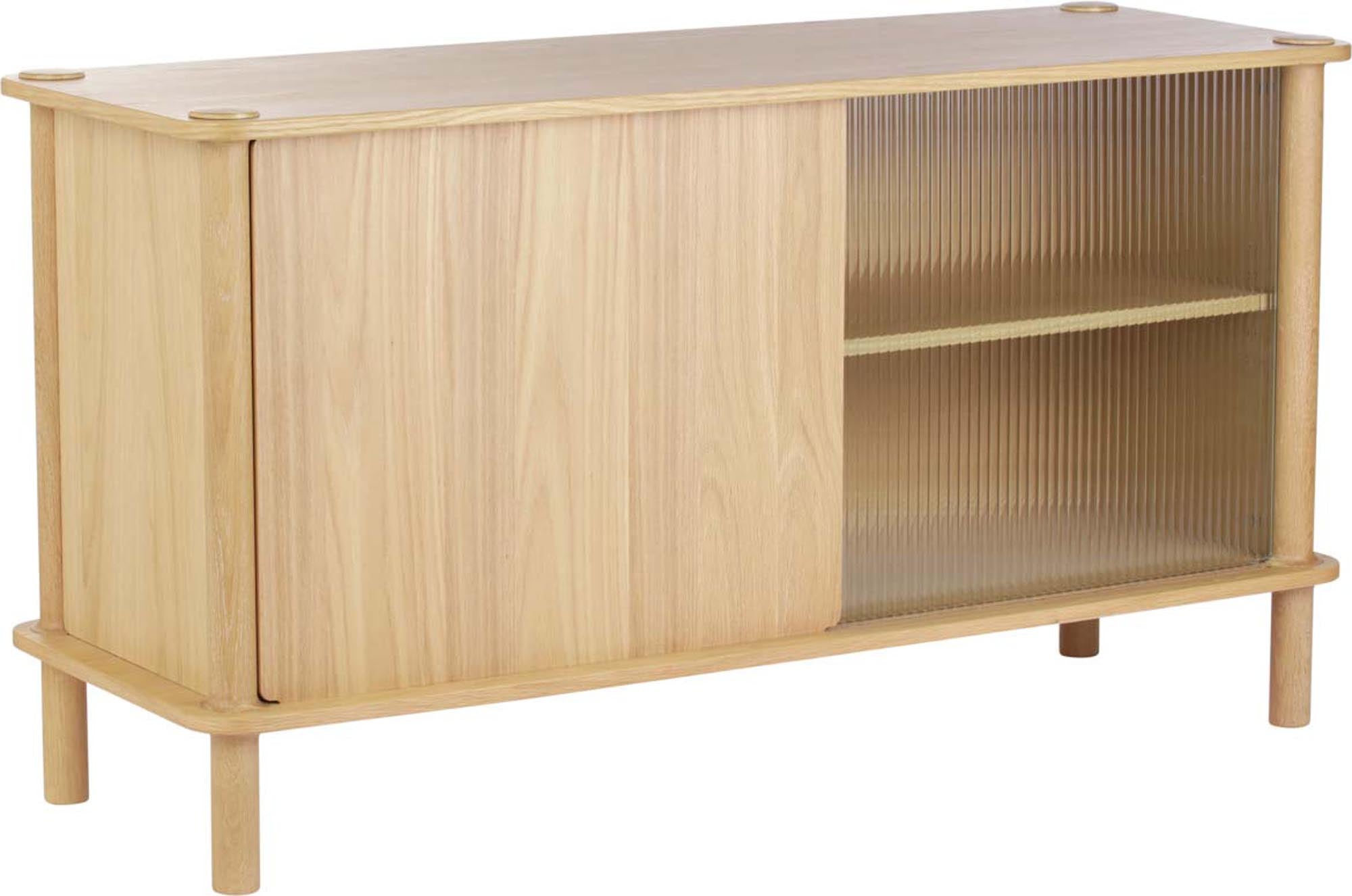 Italic Sideboard mit 1 Holztüre / 1 Glastüre in Eiche präsentiert im Onlineshop von KAQTU Design AG. Sideboard ist von Umage