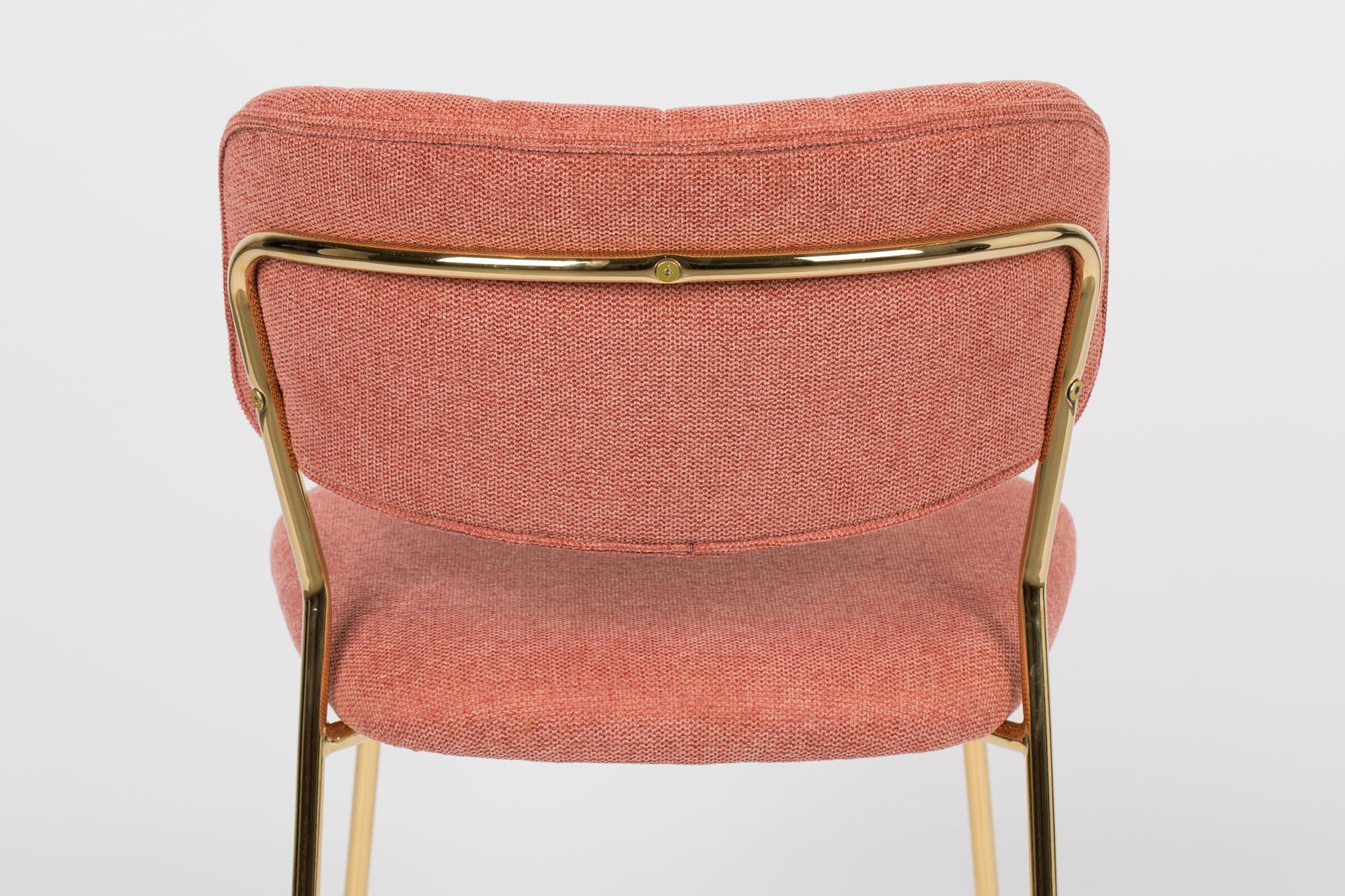Erleben Sie den Stuhl Jolien V1 von White Label Living – stilvoll gepolstert und ideal für ein modernes Wohnambiente.