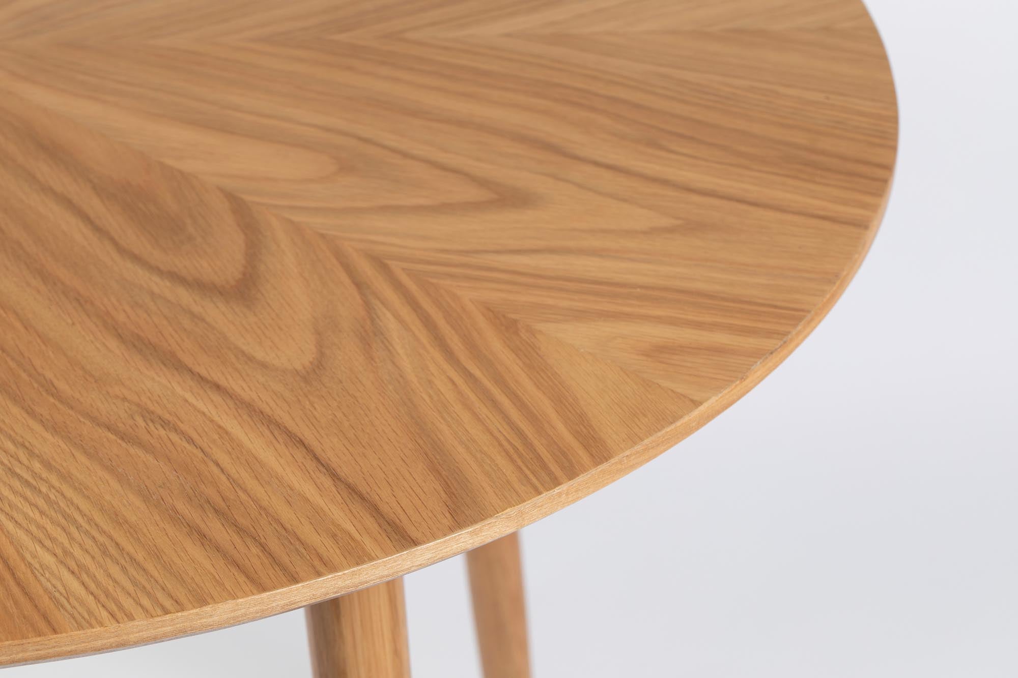 Runder Esstisch Fabio von White Label Living: Massivholz, elegantes Design und perfekte Größe für unvergessliche Essmomente.