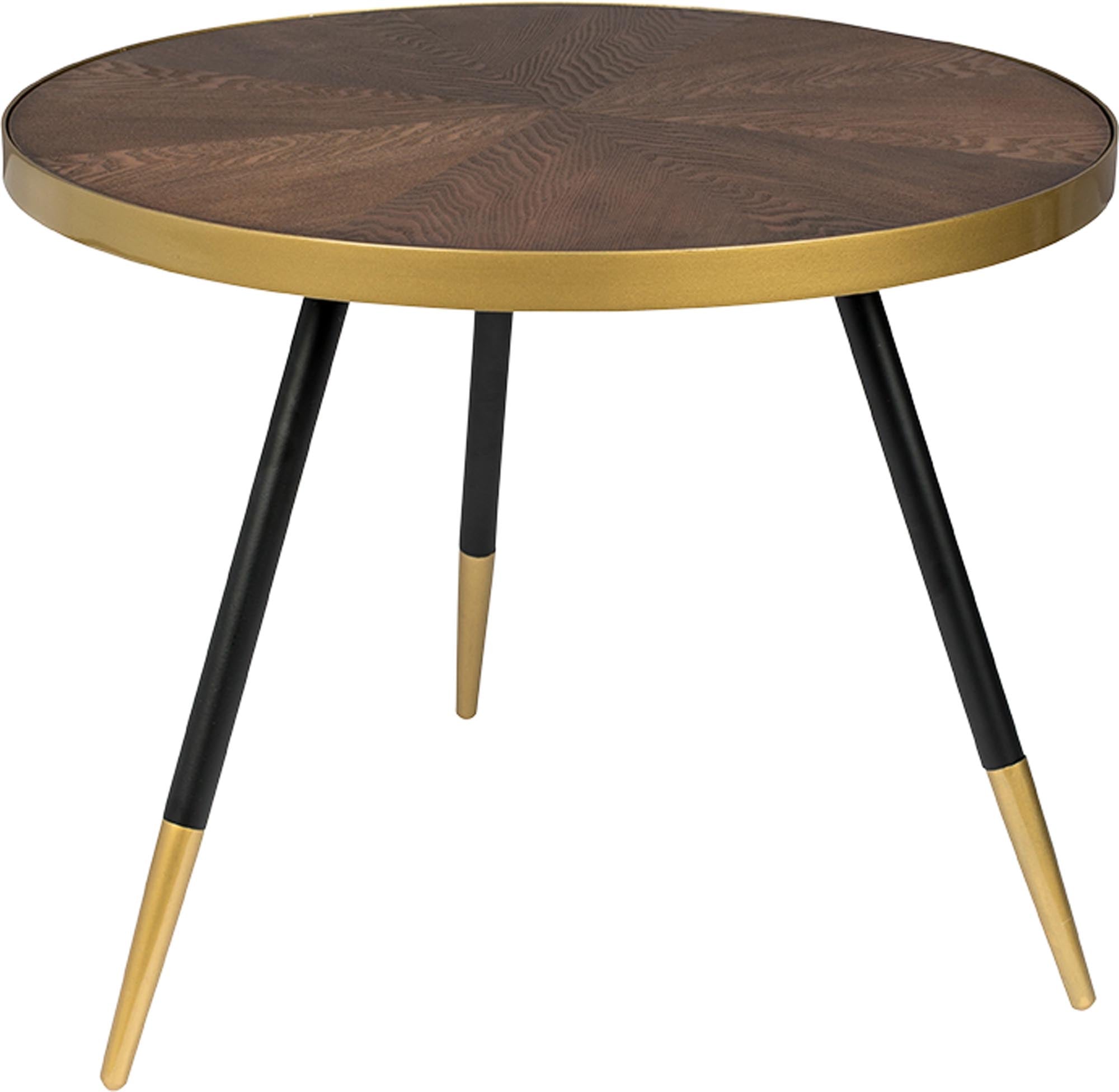 Beistelltisch DENISE in Hellbraun/Gold präsentiert im Onlineshop von KAQTU Design AG. Beistelltisch ist von White Label Living