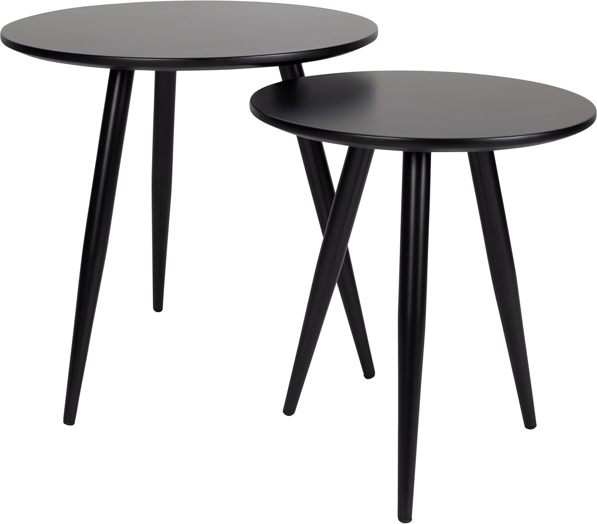 Stilvolles 2er Set Beistelltische Daven von White Label Living – perfekte Ergänzung für moderne Wohnkonzepte und gemütliche Akzente.