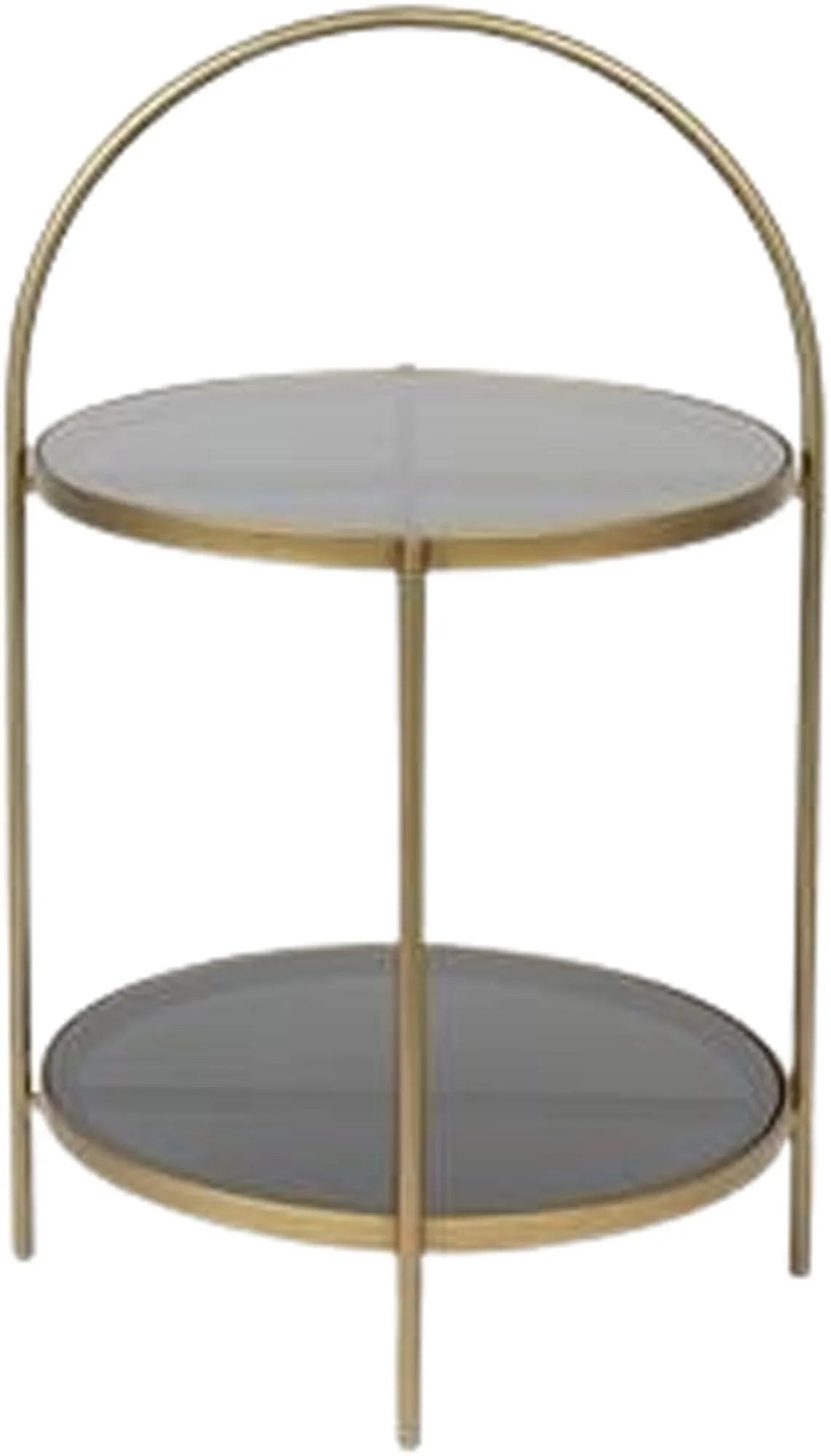 Der Beistelltisch MAEVE von White Label Living: minimalistisches Design, MDF mit kratzfester Beschichtung, Metallbeine, 50 cm hoch, 40 cm Durchmesser.