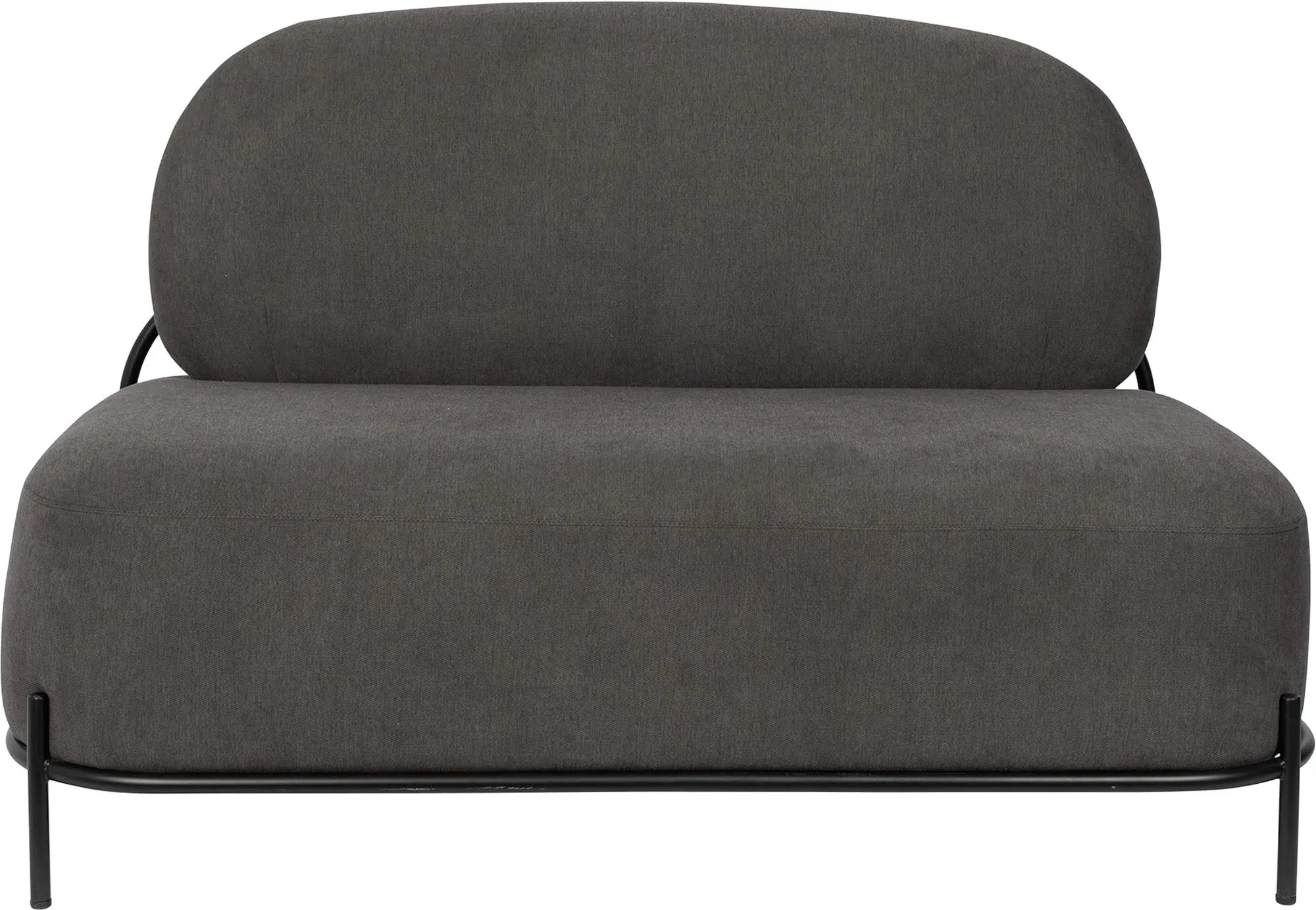 Elegantes Sofa Polly von White Label Living in klassischem Grau.