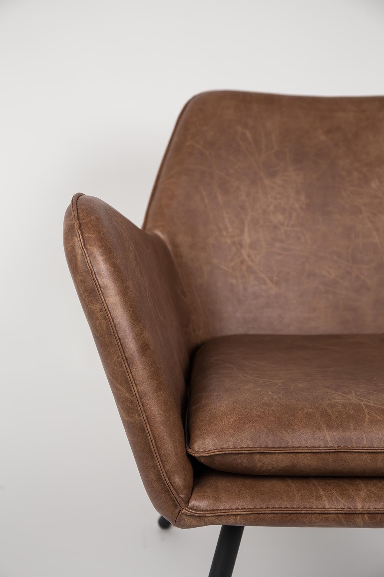 Eleganter Sessel BON von White Label Living in modernem Grauton.