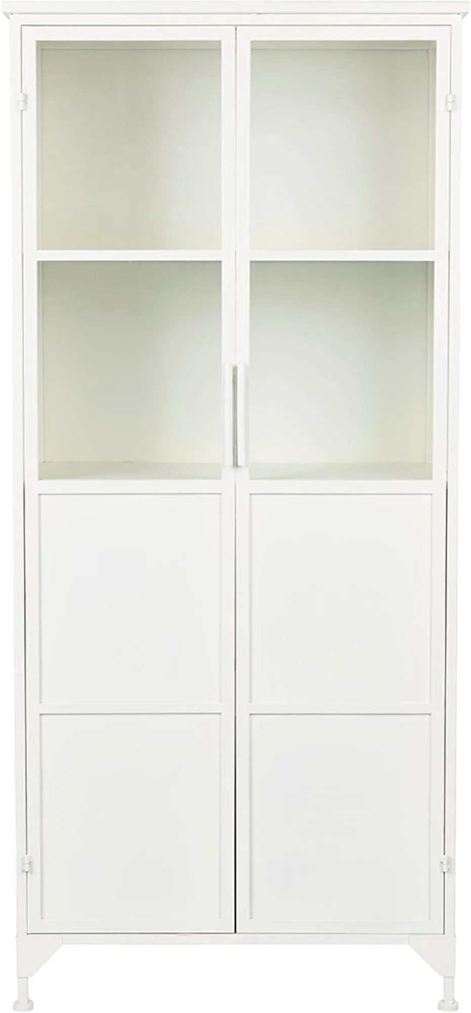 Stilvolles Cabinet MIYA HIGH: 2 Türen, zeitloses Design, robuster Stauraum. Maße: 68x35x150cm. Ideal für Ordnung und Dekor.