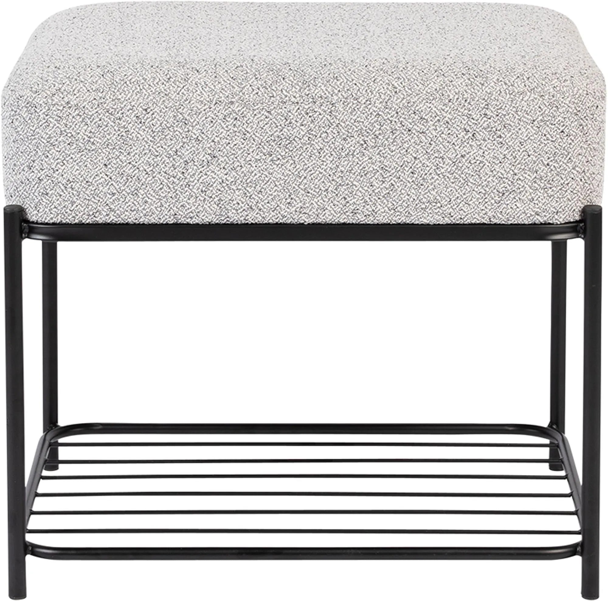 Hocker Milou moderner Sitzhocker Grau Schwarz Zuhause