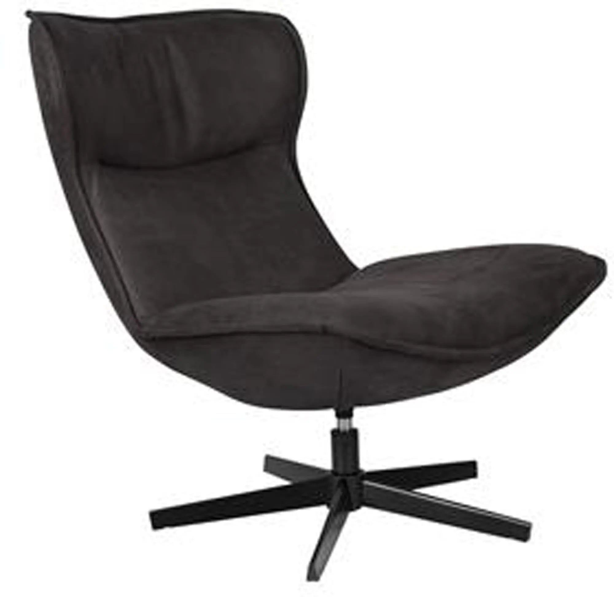 Loungesessel JOHN in Braun/Schwarz präsentiert im Onlineshop von KAQTU Design AG. Sessel ist von White Label Living