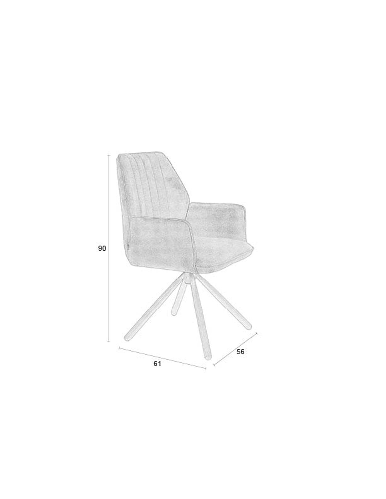 Eleganter Armlehnstuhl Jamie von White Label Living: Modernes Design, langlebige Materialien und optimaler Komfort für Ihr Wohn- oder Esszimmer.