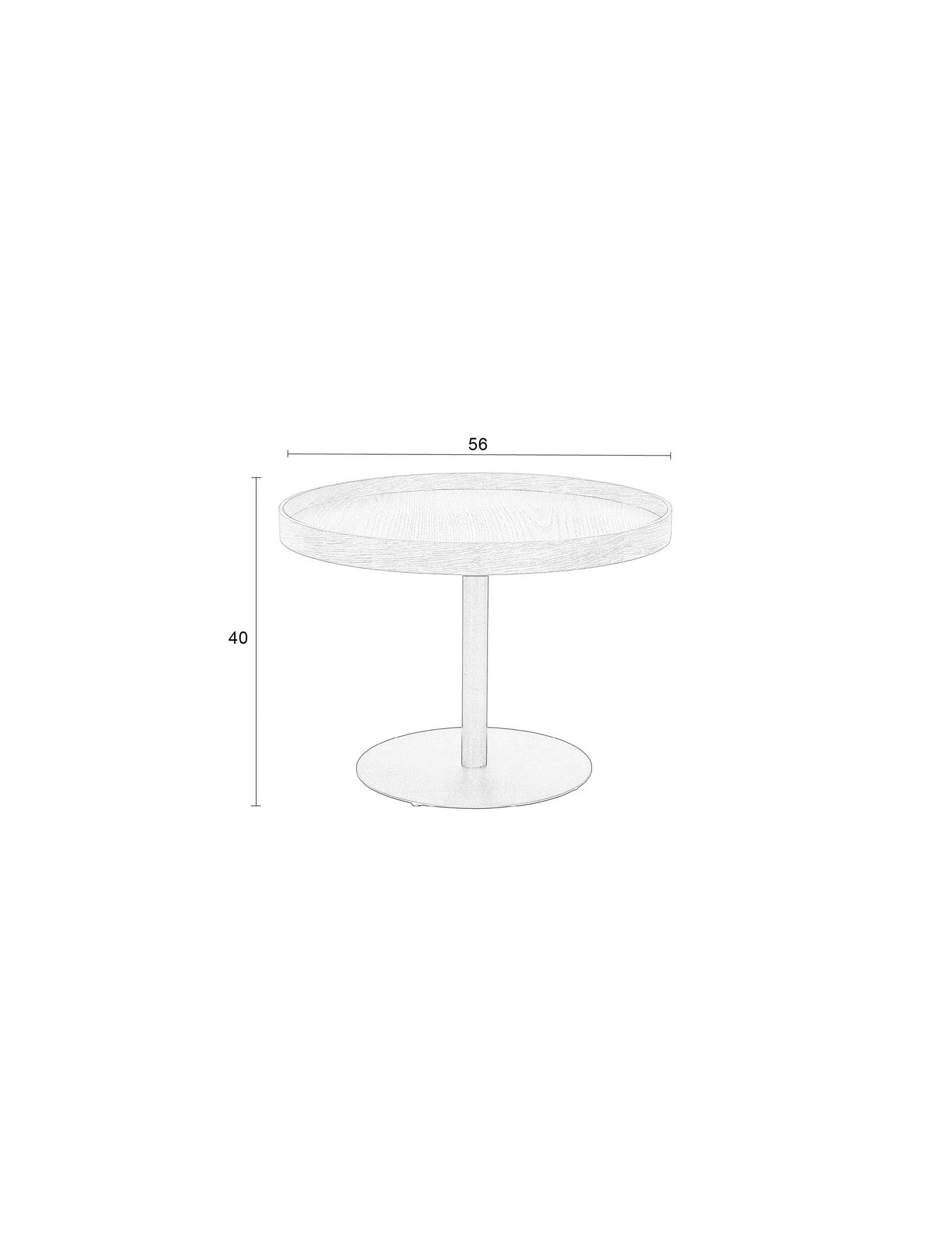 Eleganter Beistelltisch aus Eichenholz mit weisser Lackierung, stabilen Eisenbeinen, ideal für Wohnzimmer, Schlafzimmer oder Flur.