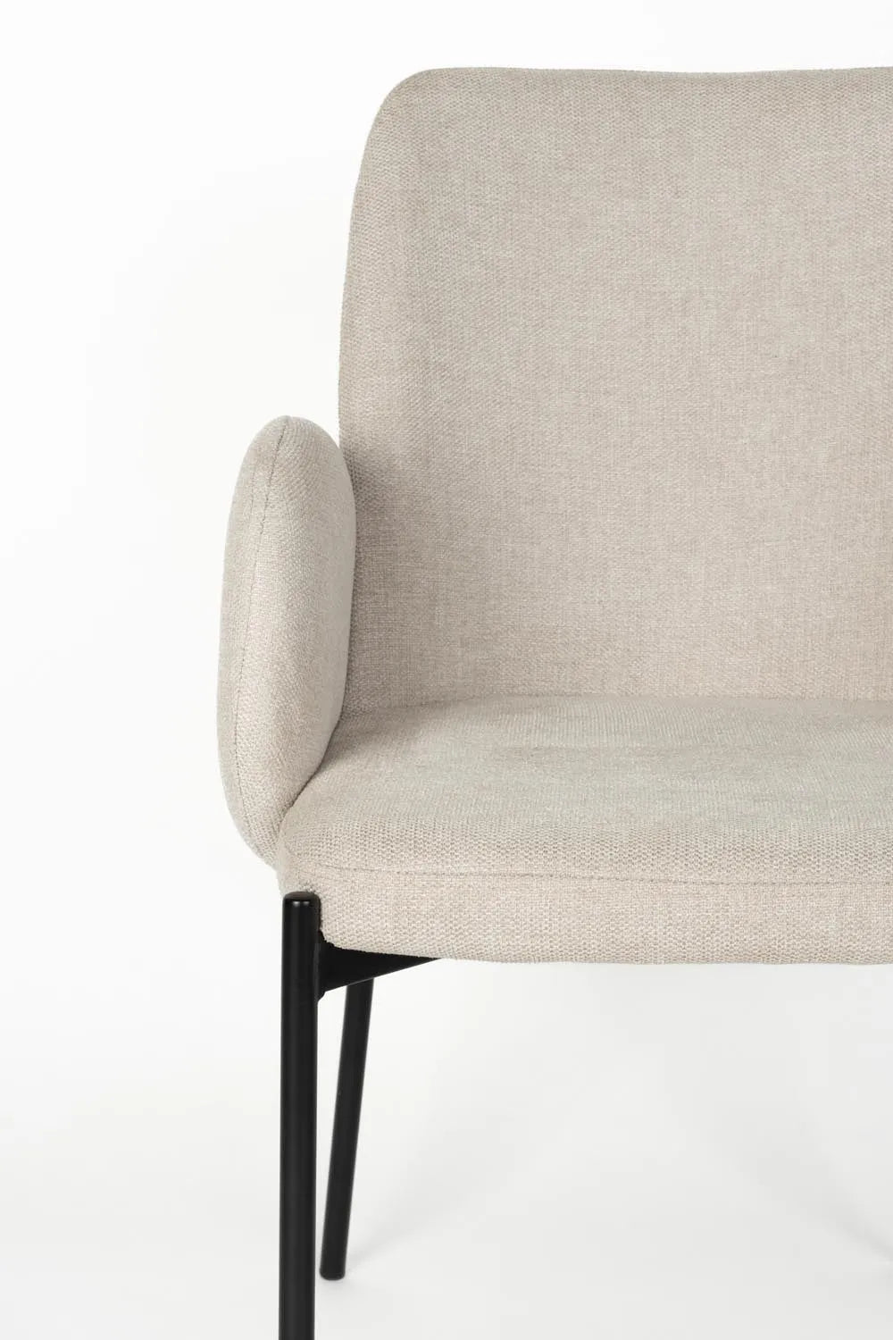 Tjarda Stuhl Taupe: Komfort und Design für zeitlose Eleganz.