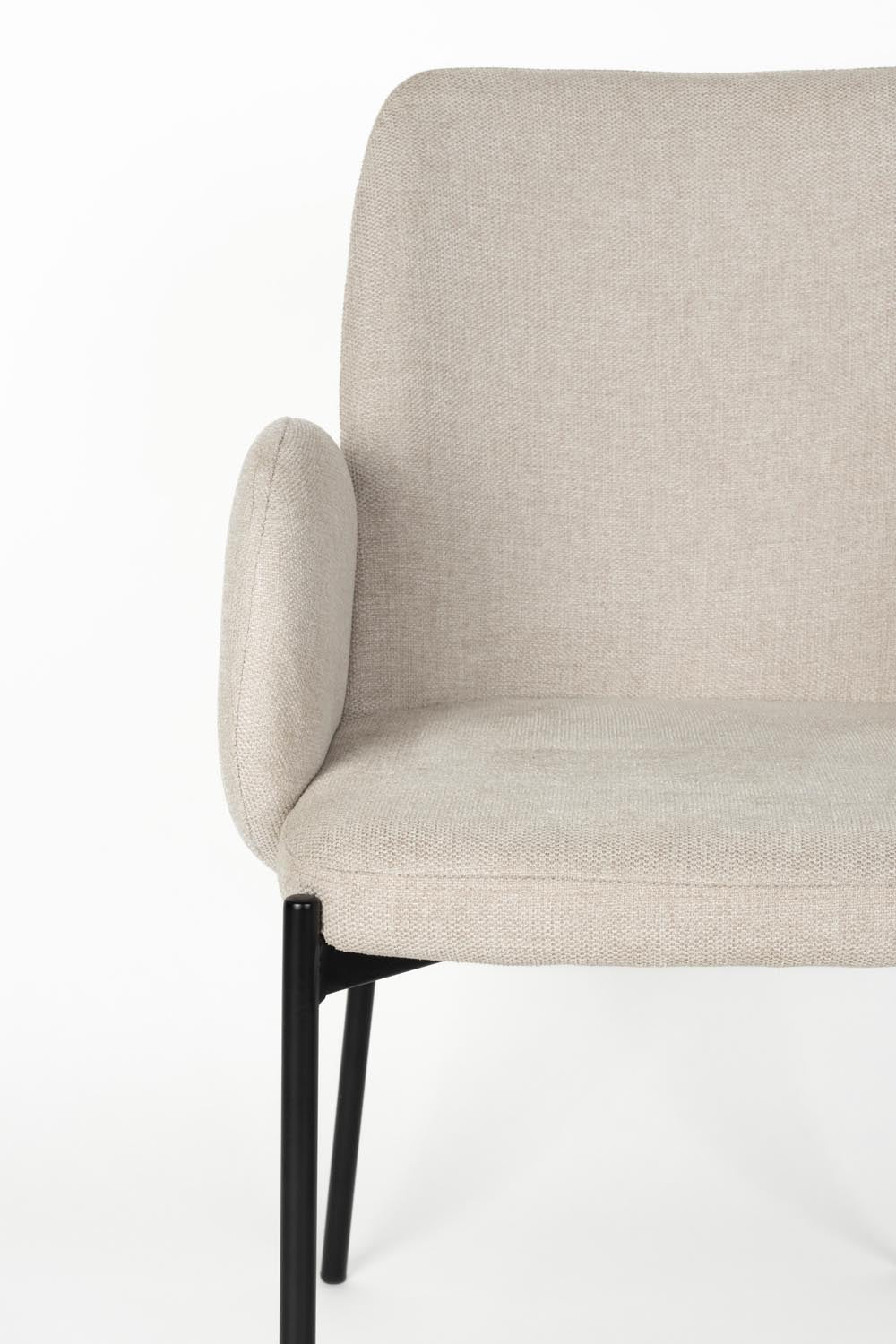Tjarda Stuhl Taupe: Komfort und Design für zeitlose Eleganz.