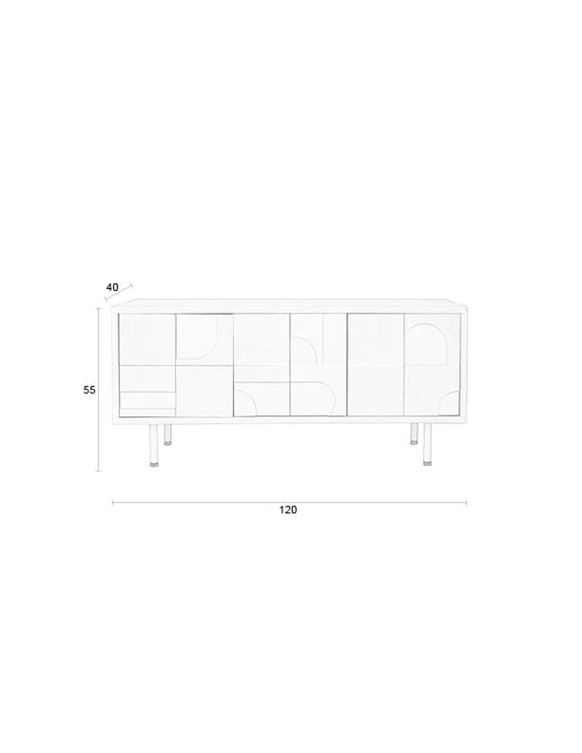 Sideboard Funk in Beige präsentiert im Onlineshop von KAQTU Design AG. Cabinet ist von White Label Living