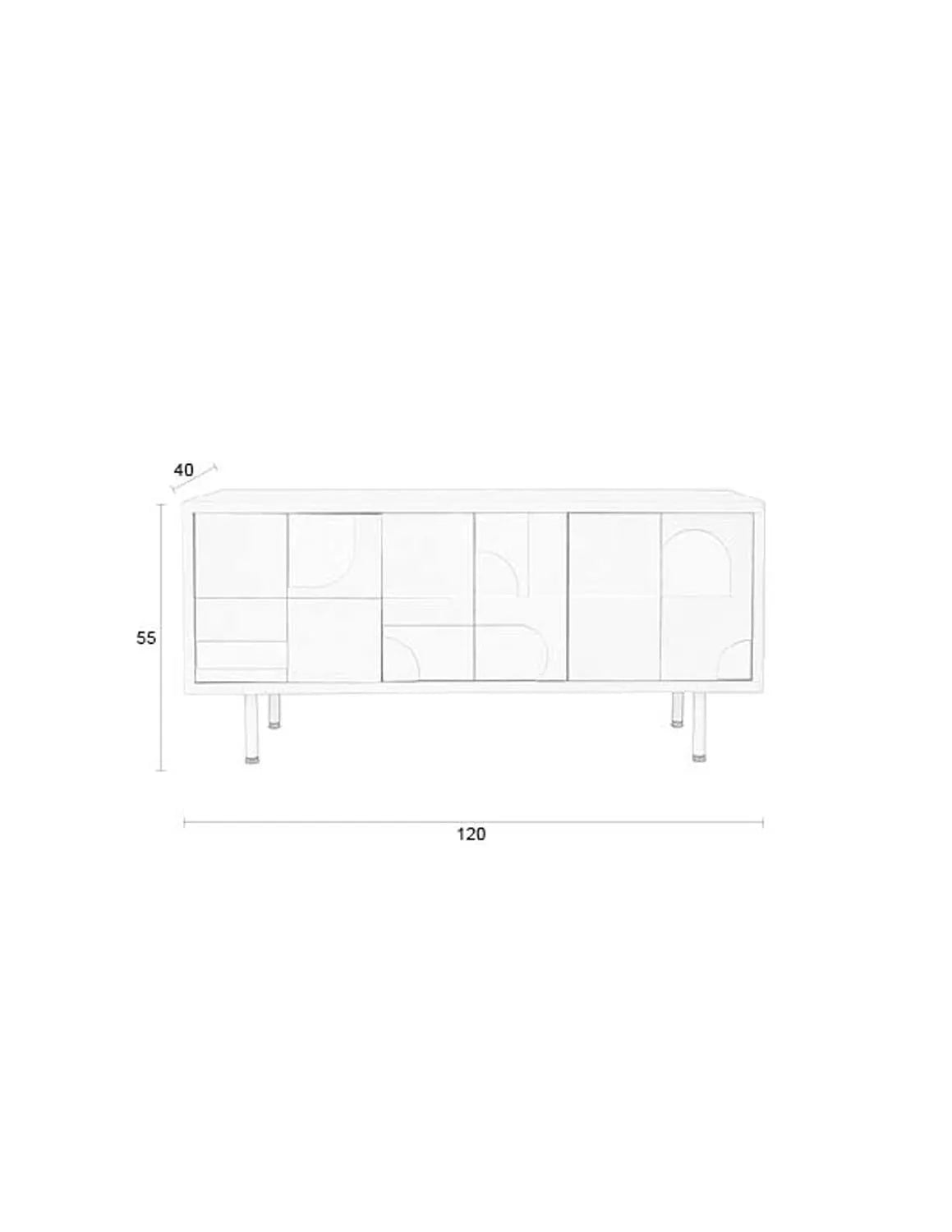 Sideboard Funk in Beige präsentiert im Onlineshop von KAQTU Design AG. Cabinet ist von White Label Living