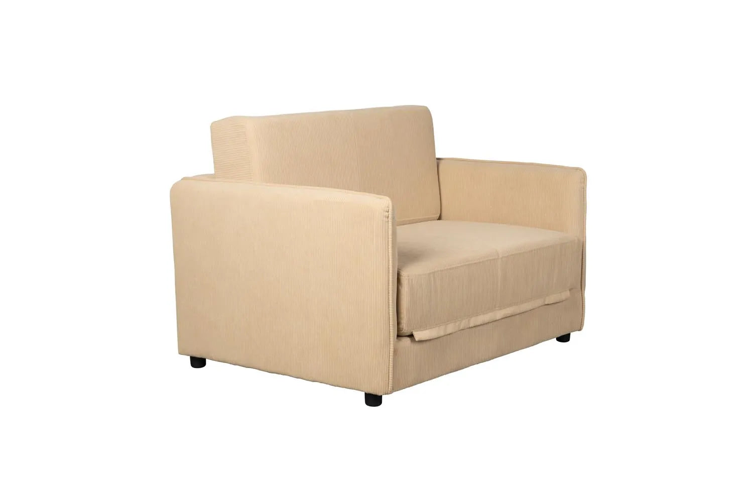 Jopie Loveseat Schlafsofa Beige in Beige präsentiert im Onlineshop von KAQTU Design AG. Sessel mit Armlehnen ist von White Label Living