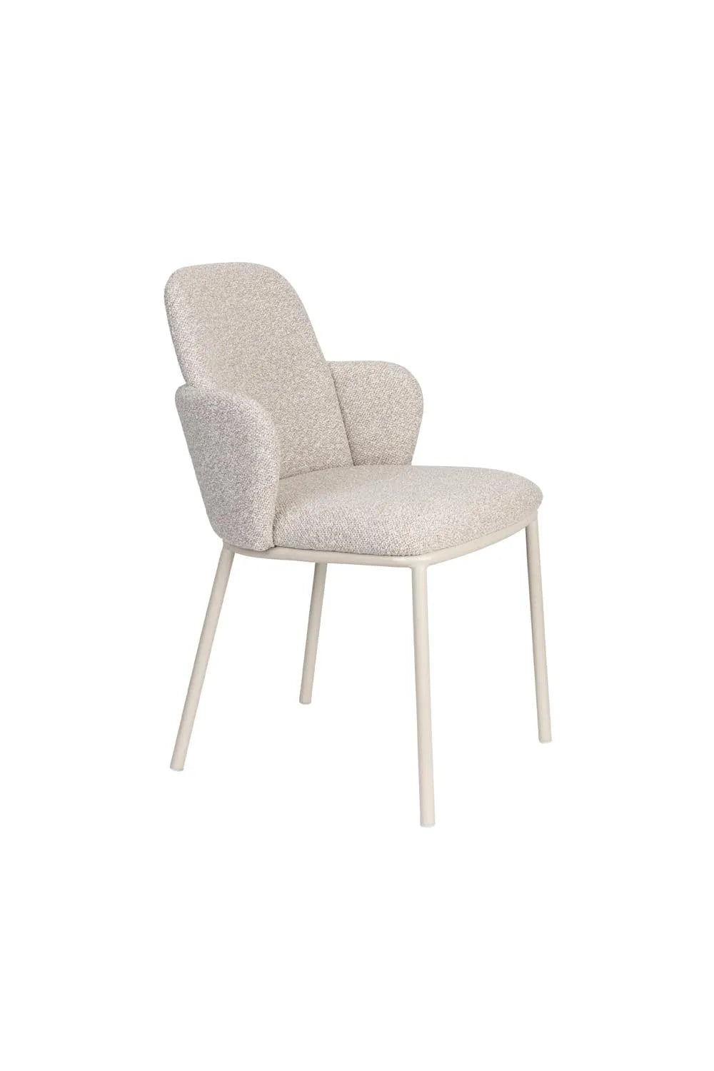 Eleganter Sessel Jerrico in Hellbeige von White Label Living: Stilvoll, bequem und vielseitig für jeden modernen Wohnraum.