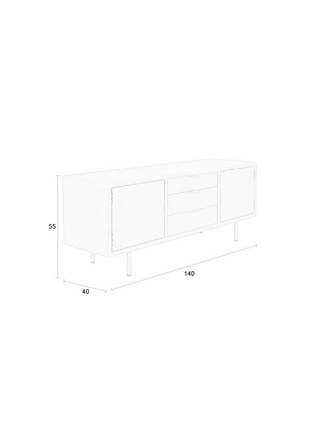 Sideboard Kos in Beige präsentiert im Onlineshop von KAQTU Design AG. Sideboard ist von White Label Living