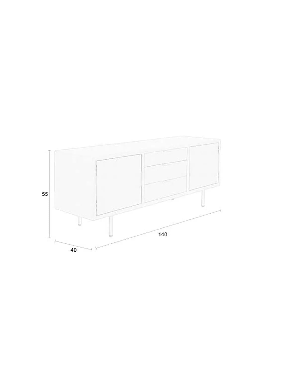 Sideboard Kos in Beige präsentiert im Onlineshop von KAQTU Design AG. Sideboard ist von White Label Living