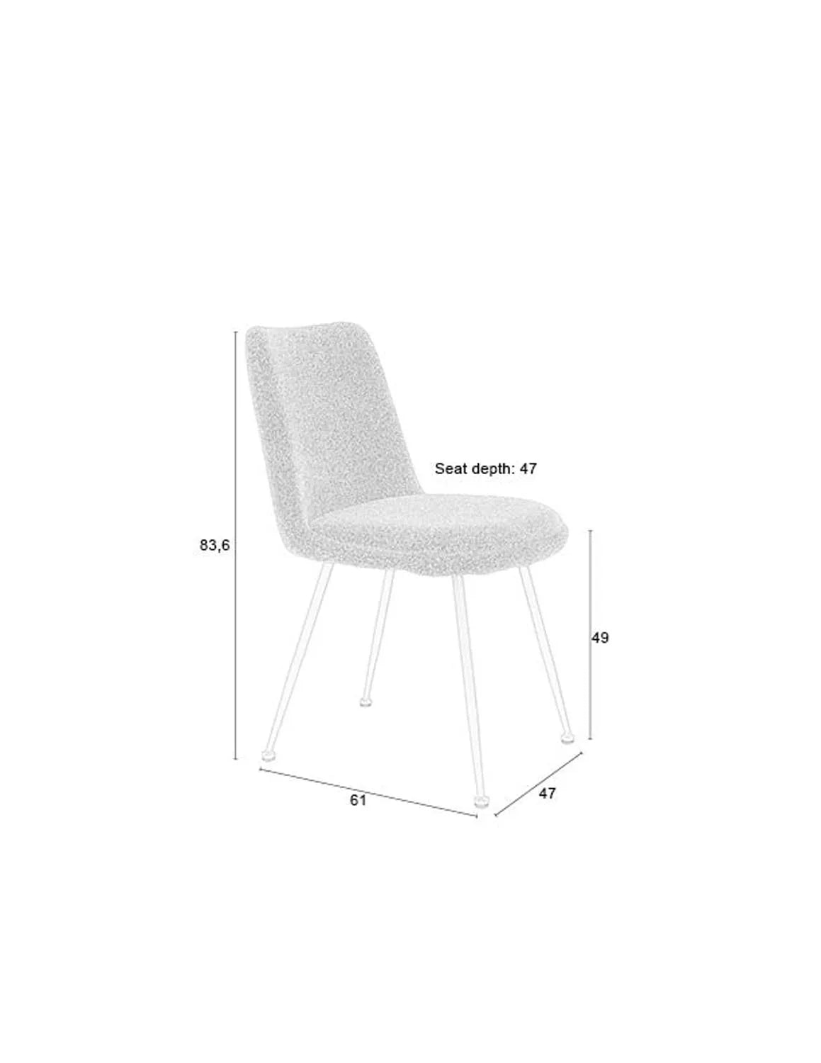 Fijs Stuhl Taupe: Modernes Design trifft auf bequeme Sitzqualität.