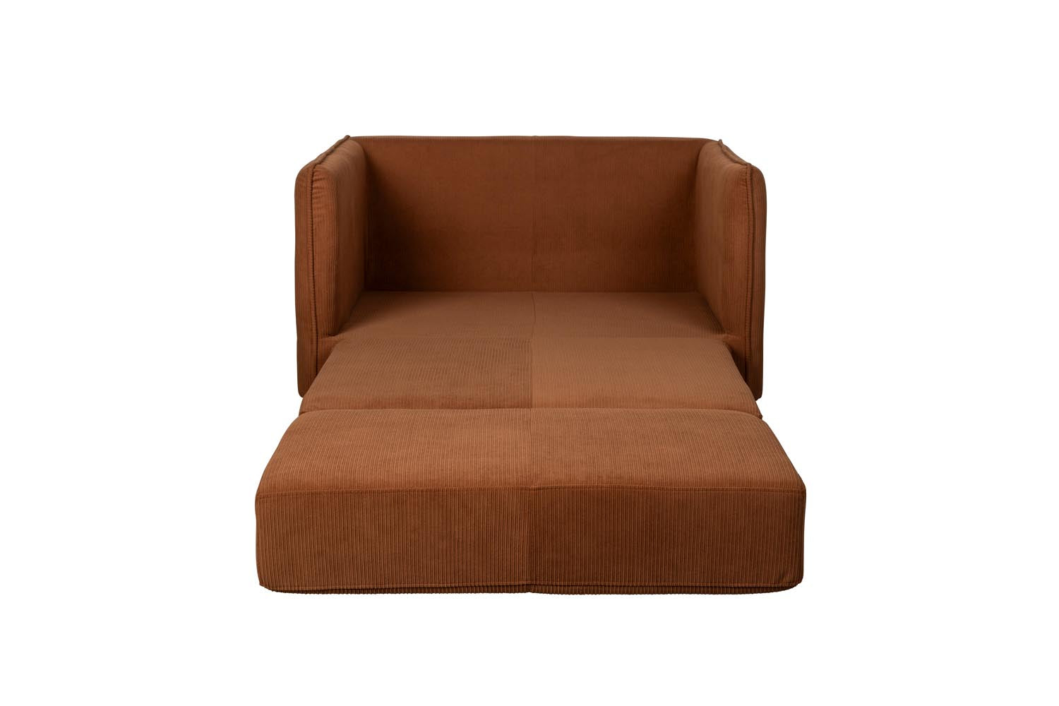 Jopie Loveseat Schlafsofa Braun in Green präsentiert im Onlineshop von KAQTU Design AG. Sessel mit Armlehnen ist von White Label Living