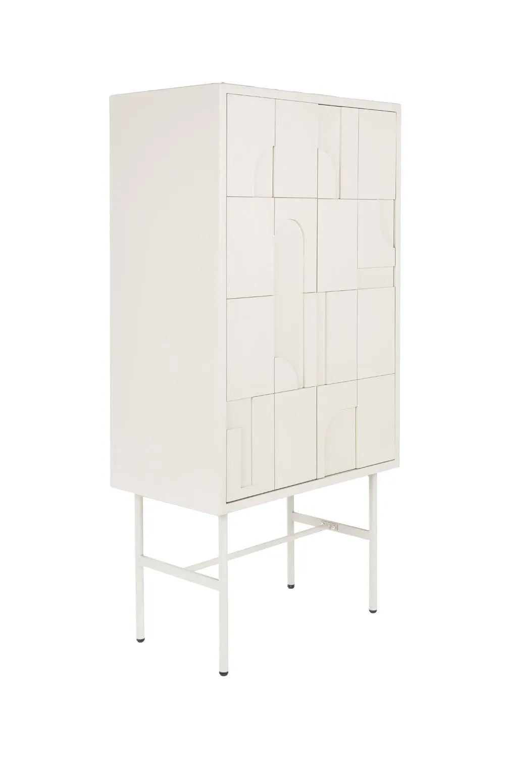 Schrank Funk High in Beige präsentiert im Onlineshop von KAQTU Design AG. Cabinet ist von White Label Living