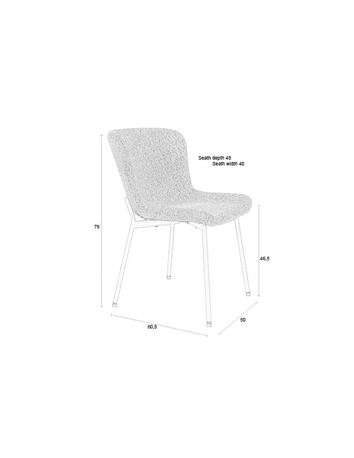 Stuhl Marion Off White in White präsentiert im Onlineshop von KAQTU Design AG. Stuhl ist von White Label Living