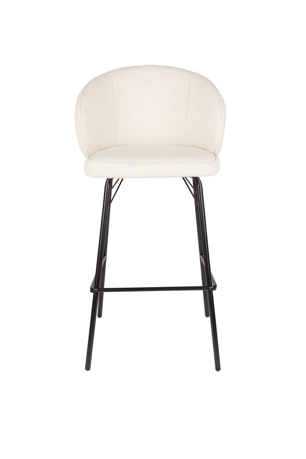 Moderner Barhocker Joa in Weiss von White Label Living, stilvoll & bequem.