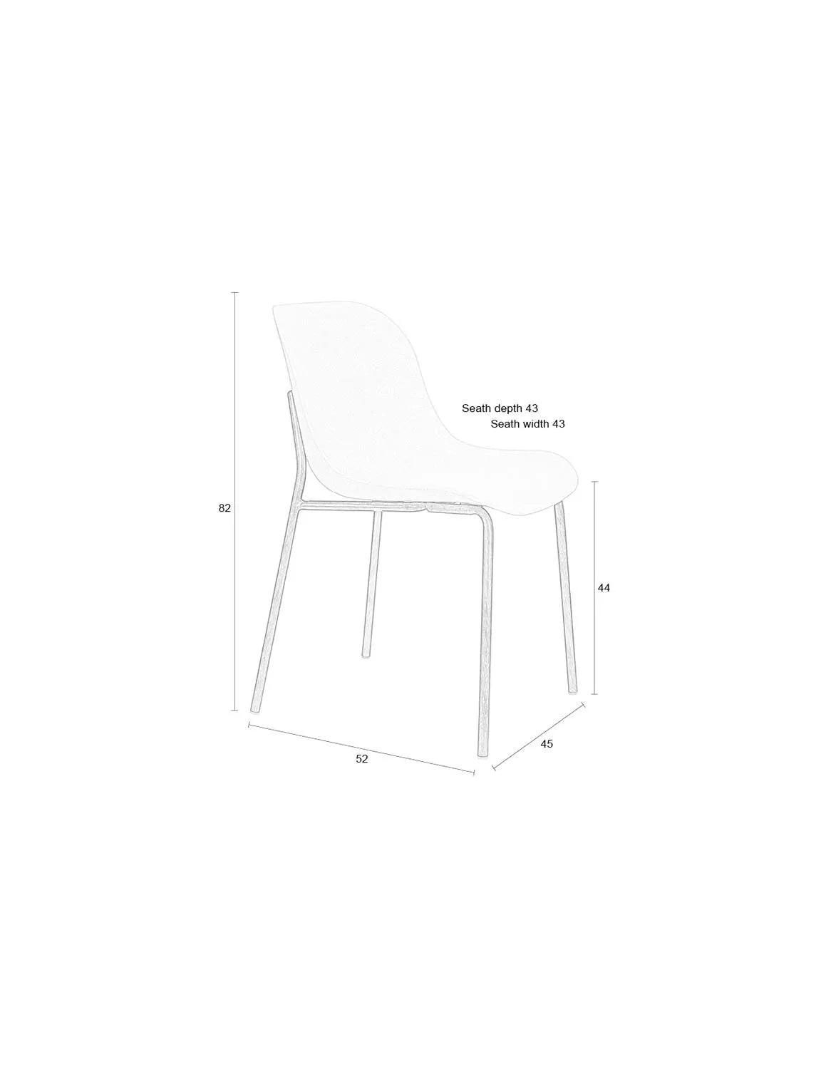 Eleganter Stuhl Weizen von White Label Living: Perfekt für Ihr Esszimmer.