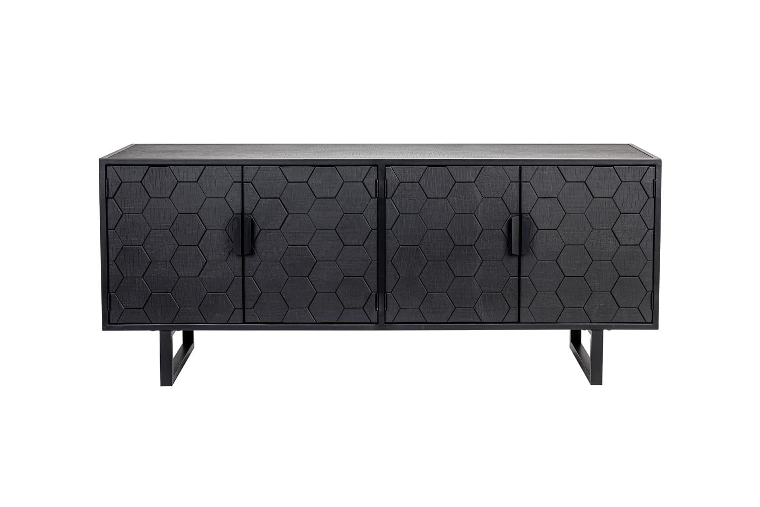 Sideboard Linc Low in Black präsentiert im Onlineshop von KAQTU Design AG. Sideboard ist von White Label Living