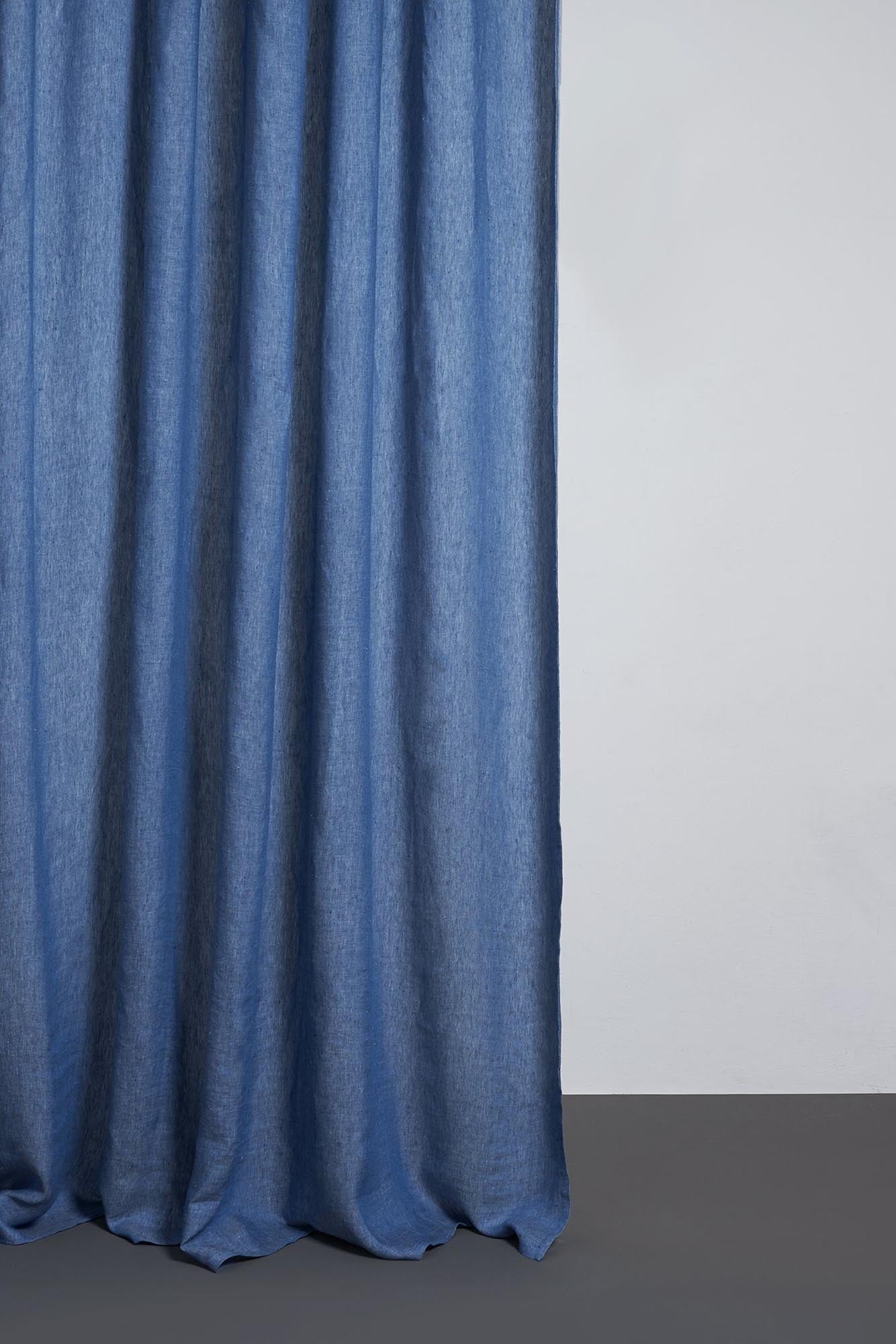 ZigZagZurich Vorhang: Zweifarbiger Stonewashed-Look für modernes Flair.