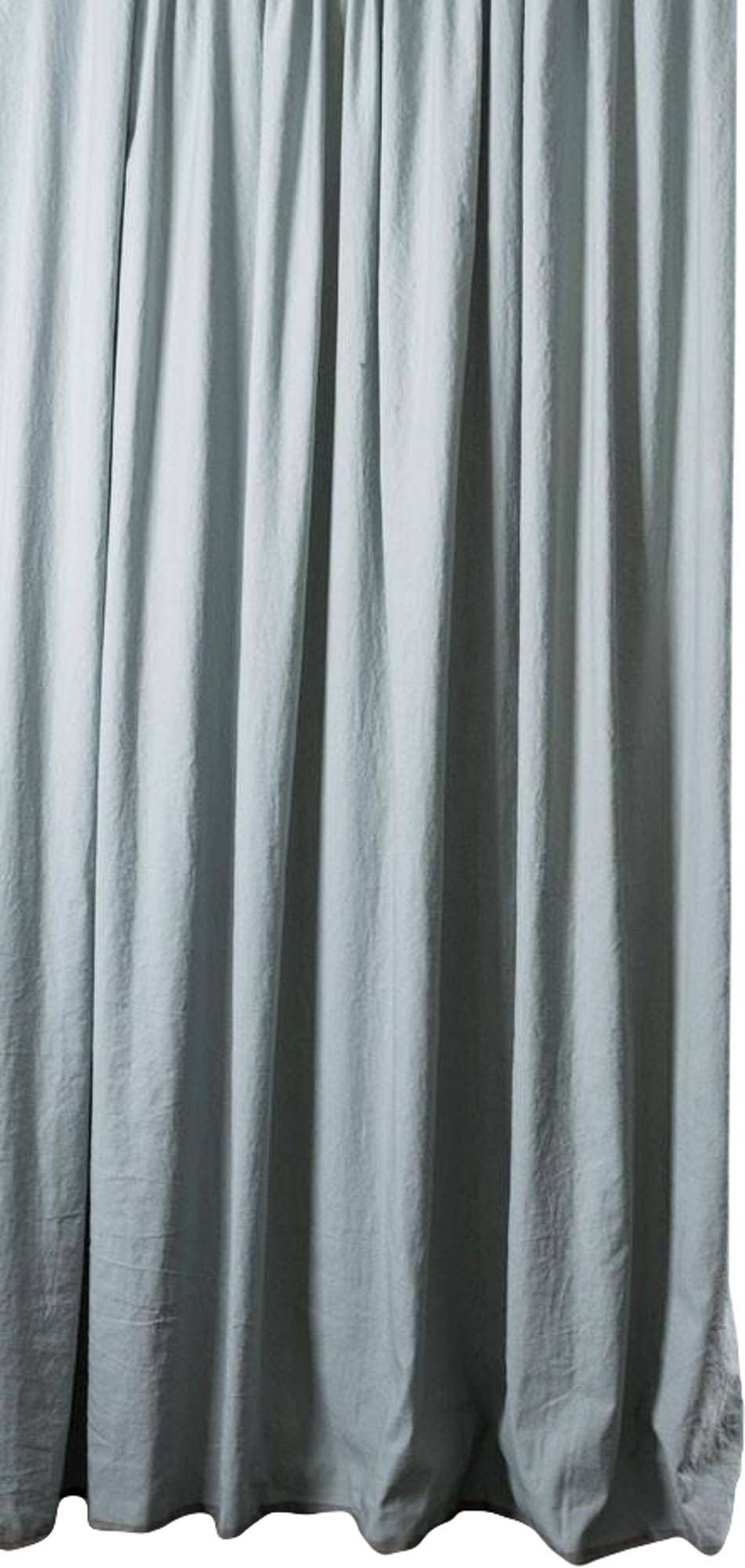 Baumwollvorhang Belize in Hellblau / Grau präsentiert im Onlineshop von KAQTU Design AG. Vorhang ist von ZigZagZurich