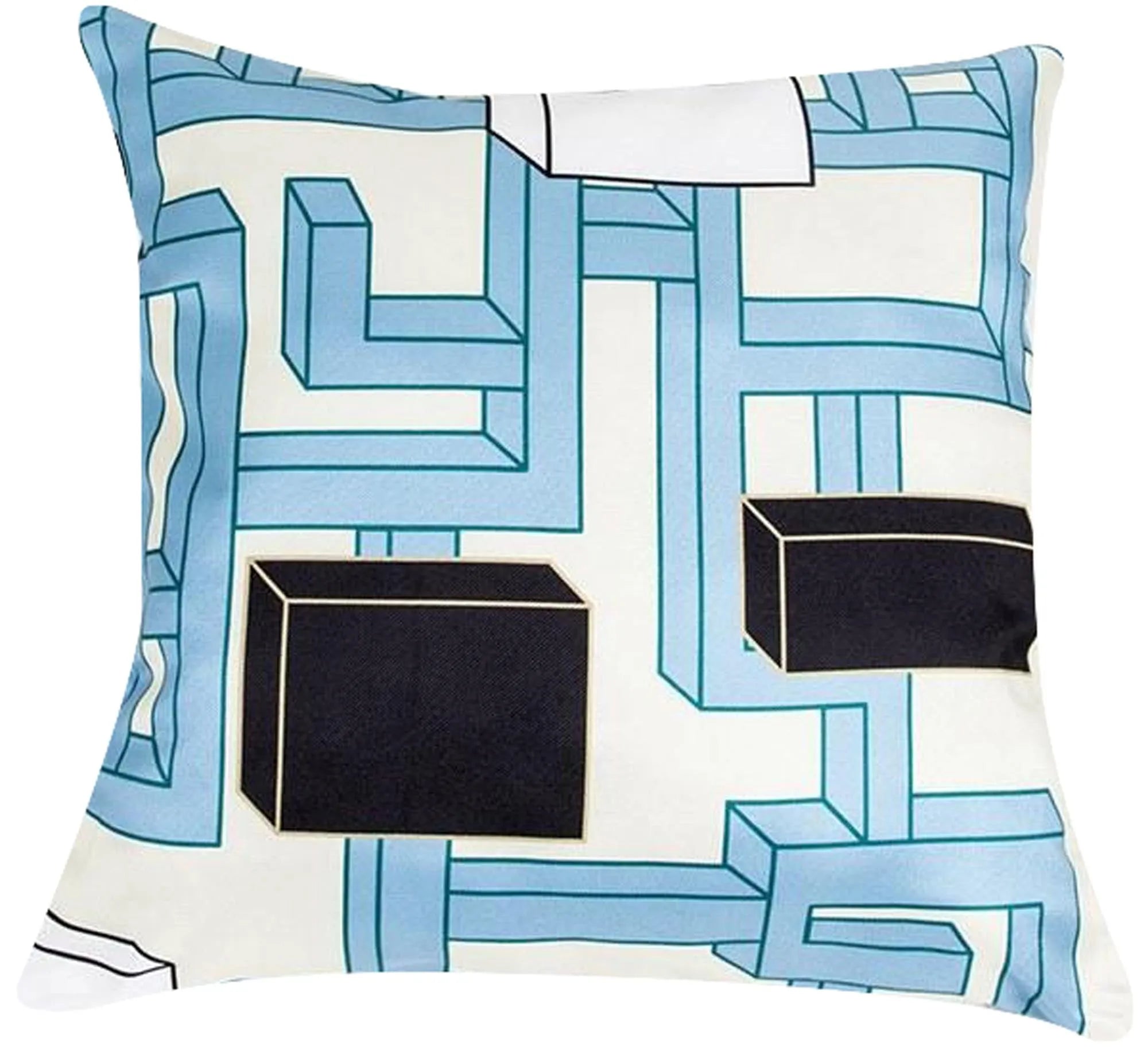 Kissenbezug Coopdps Maze Blau in Multicolor Blau präsentiert im Onlineshop von KAQTU Design AG. Kissenbezug ist von ZigZagZurich