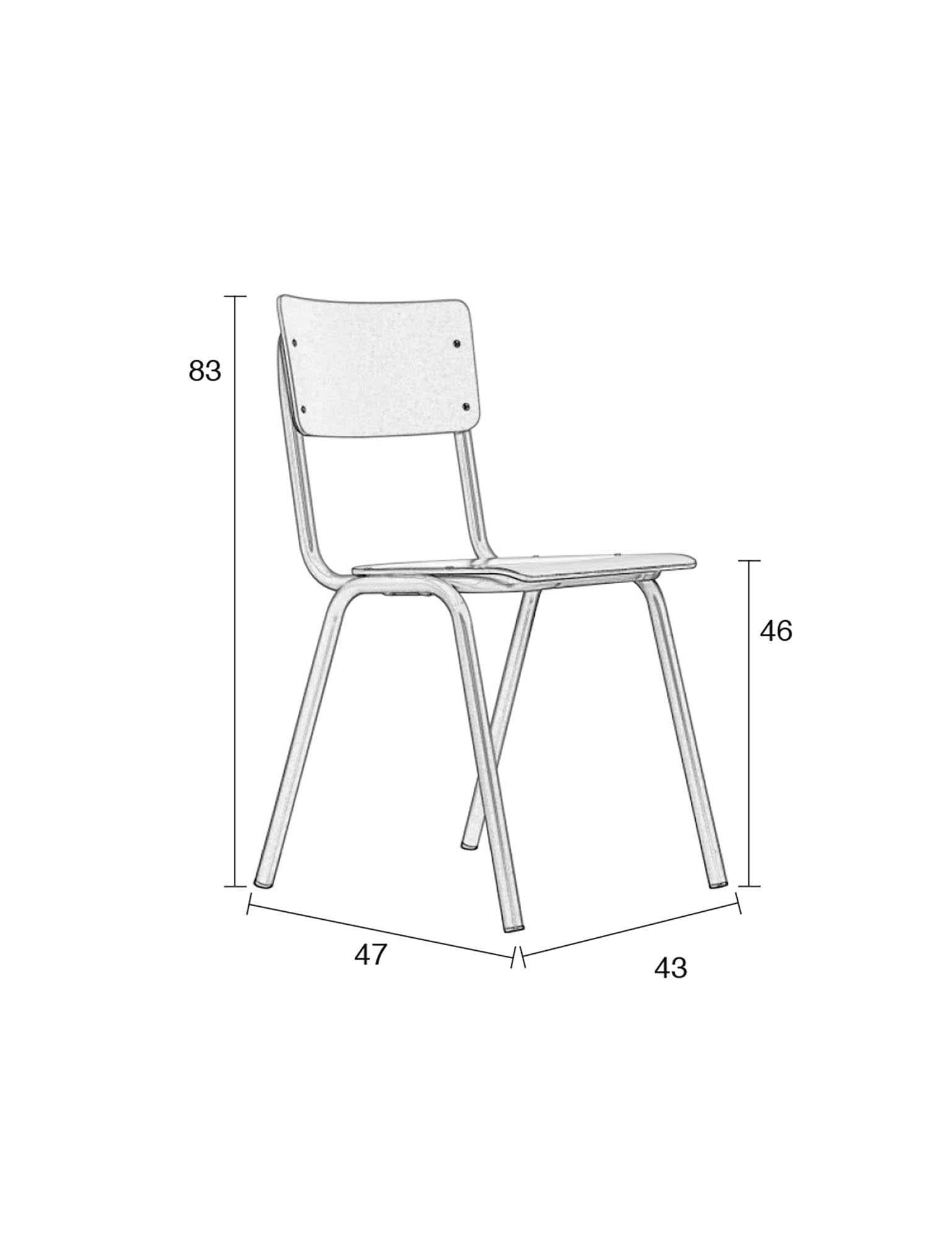 Zuiver Stuhl Back to School HPL: Robust, stilvoll und vielseitig.