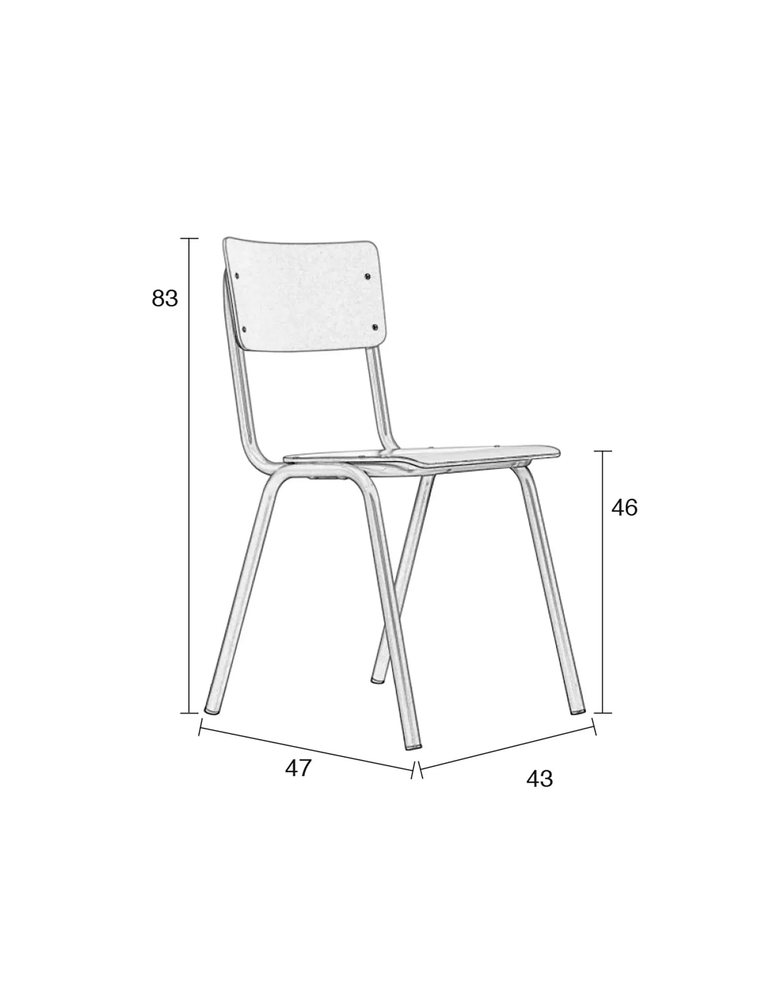 Zuiver Stuhl Back to School HPL: Robust, stilvoll und vielseitig.