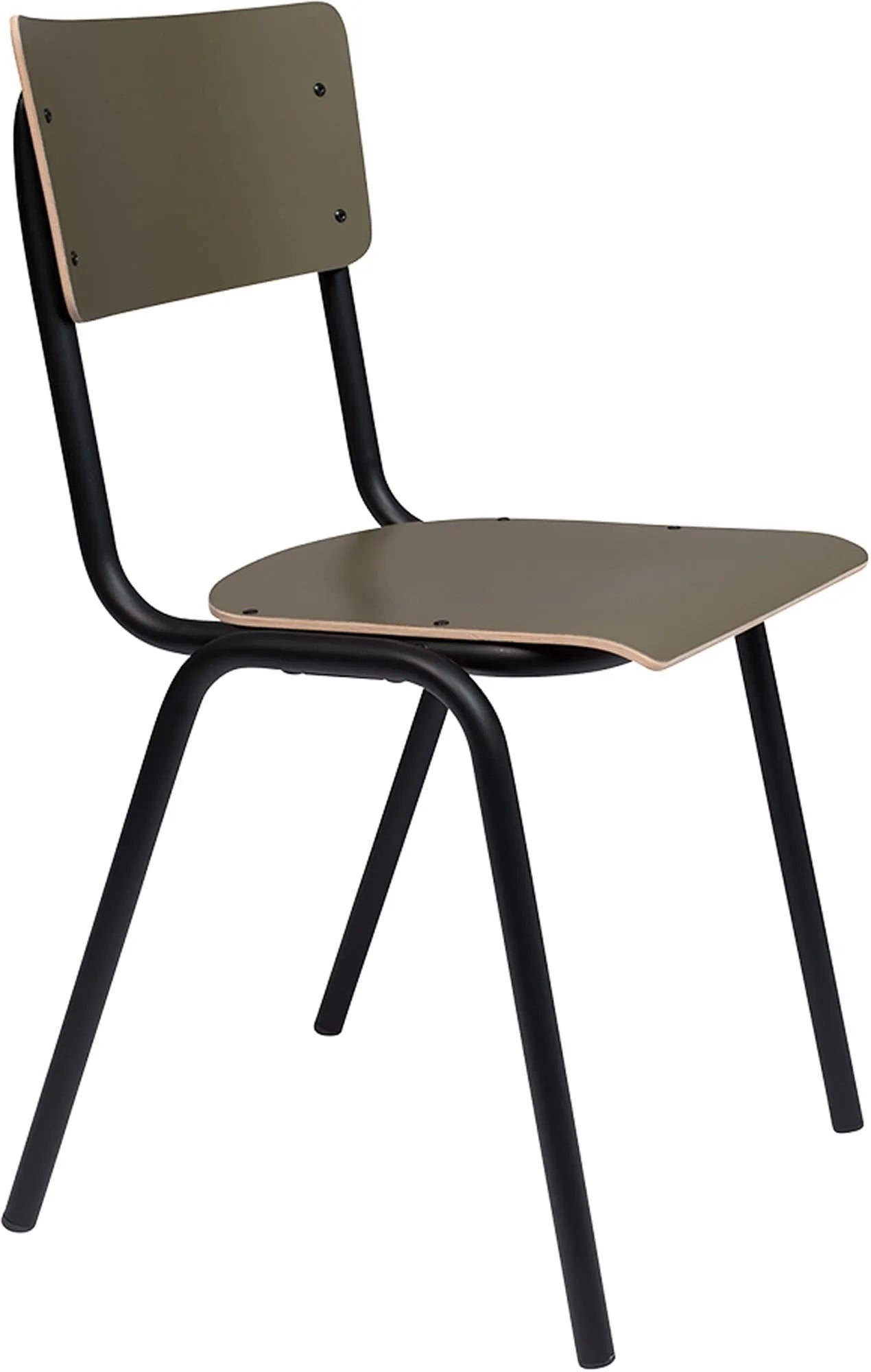 Der "Back to School" Stuhl von Zuiver: Modernes Design trifft auf nostalgischen Charme. Ideal für Esszimmer, Büro oder kreative Räume.