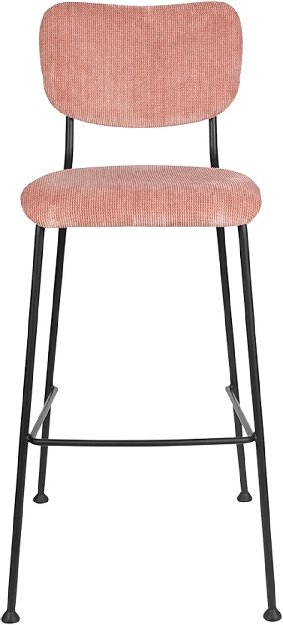 Eleganter Barstuhl Benson von Zuiver: Modernes Design, stabiler Metallrahmen, Kunstleder-Sitz, ergonomisch, 75 cm hoch. Perfekt für stilvolle Bars.