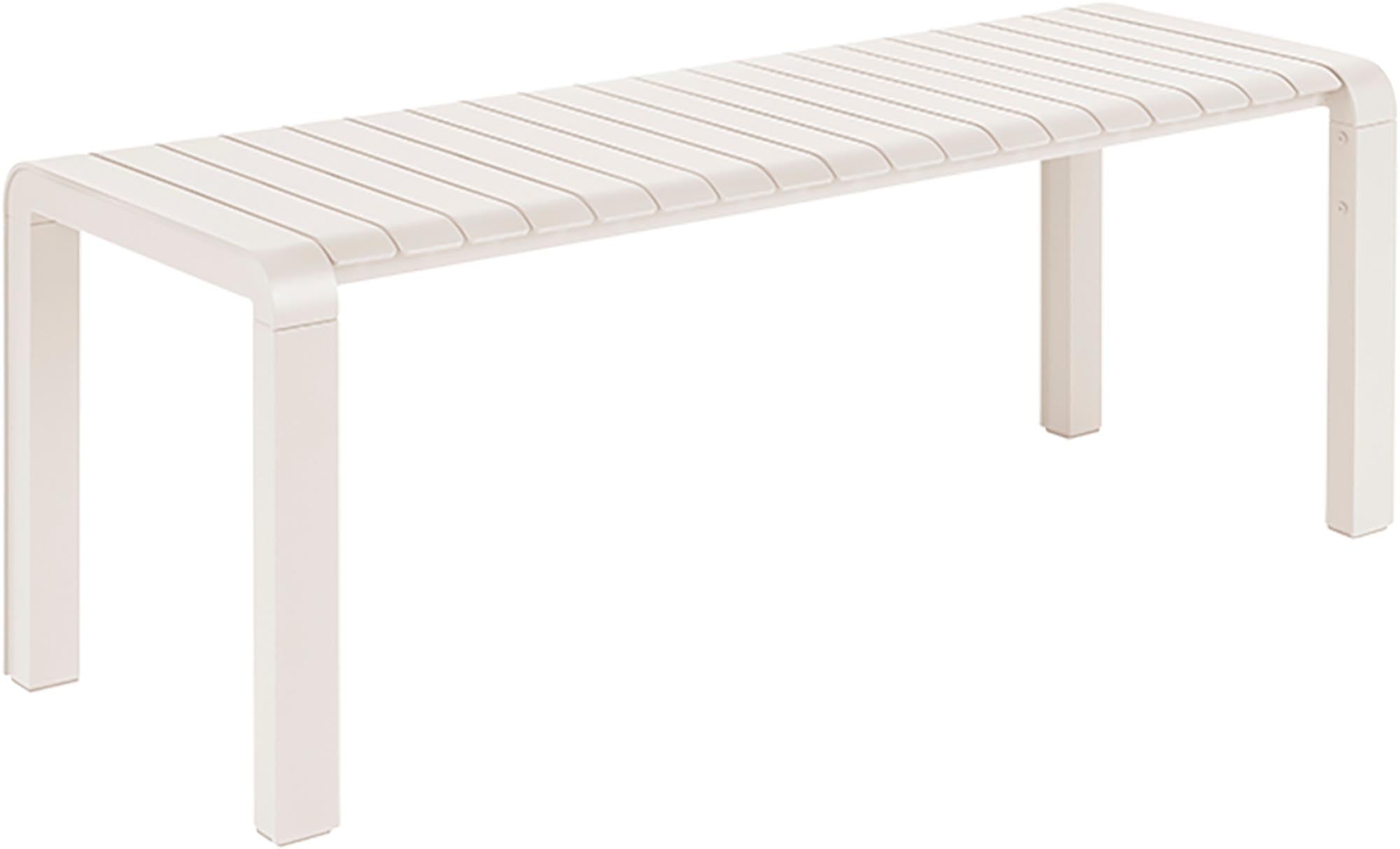 Entspannen Sie stilvoll im Freien mit der eleganten Gartenbank Vondel von Zuiver, aus hochwertigem Aluminium für dauerhafte Schönheit und Komfort.