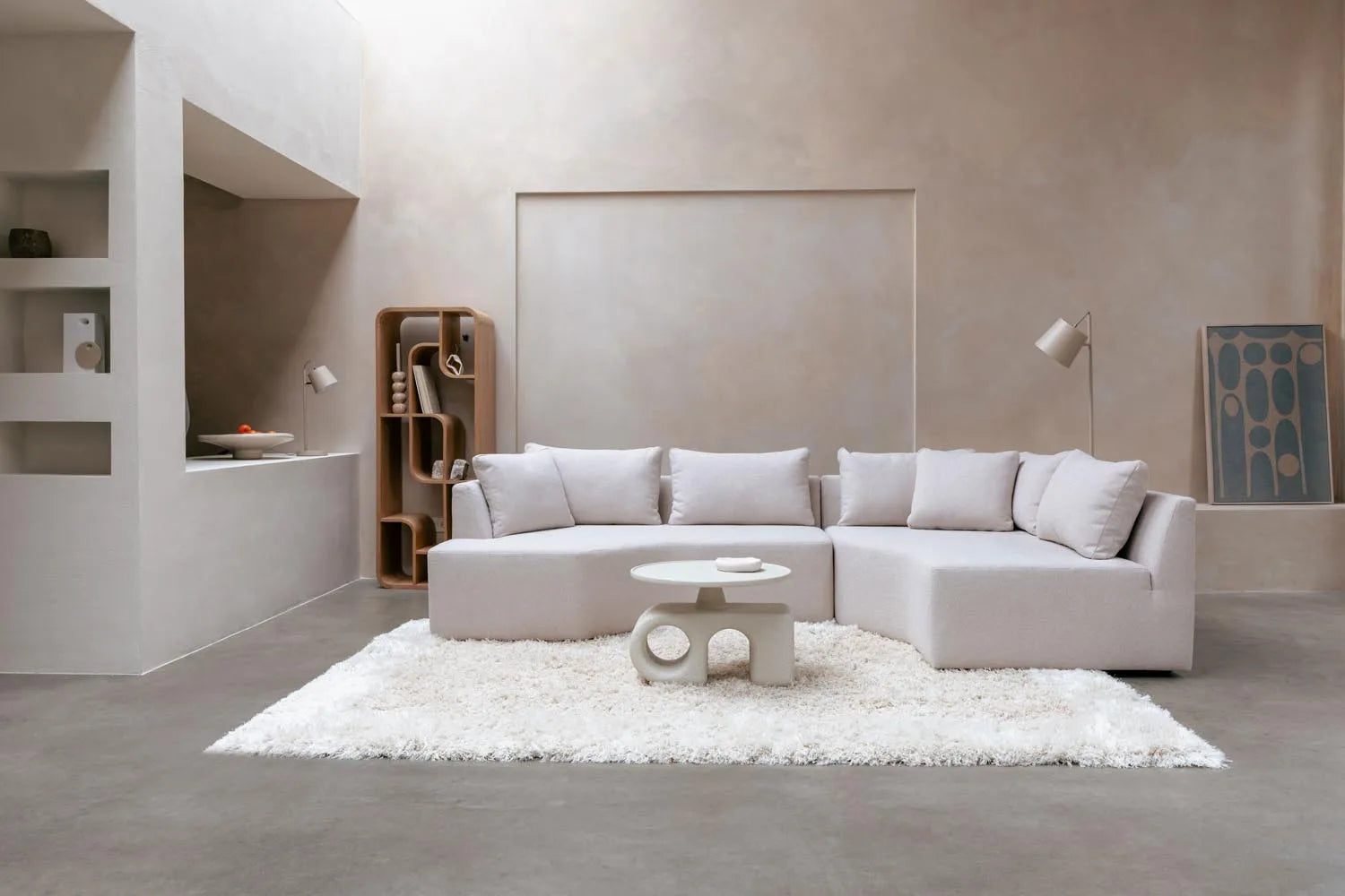 Prosper Sofa Right in Sand präsentiert im Onlineshop von KAQTU Design AG. 3er Sofa ist von Zuiver