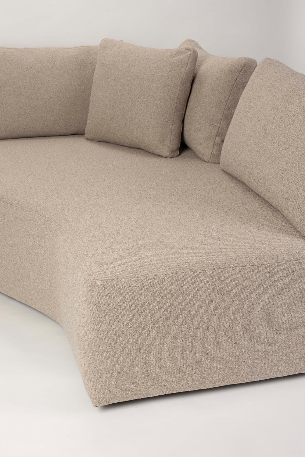 Prosper Sofa Right in Cappucino präsentiert im Onlineshop von KAQTU Design AG. 3er Sofa ist von Zuiver