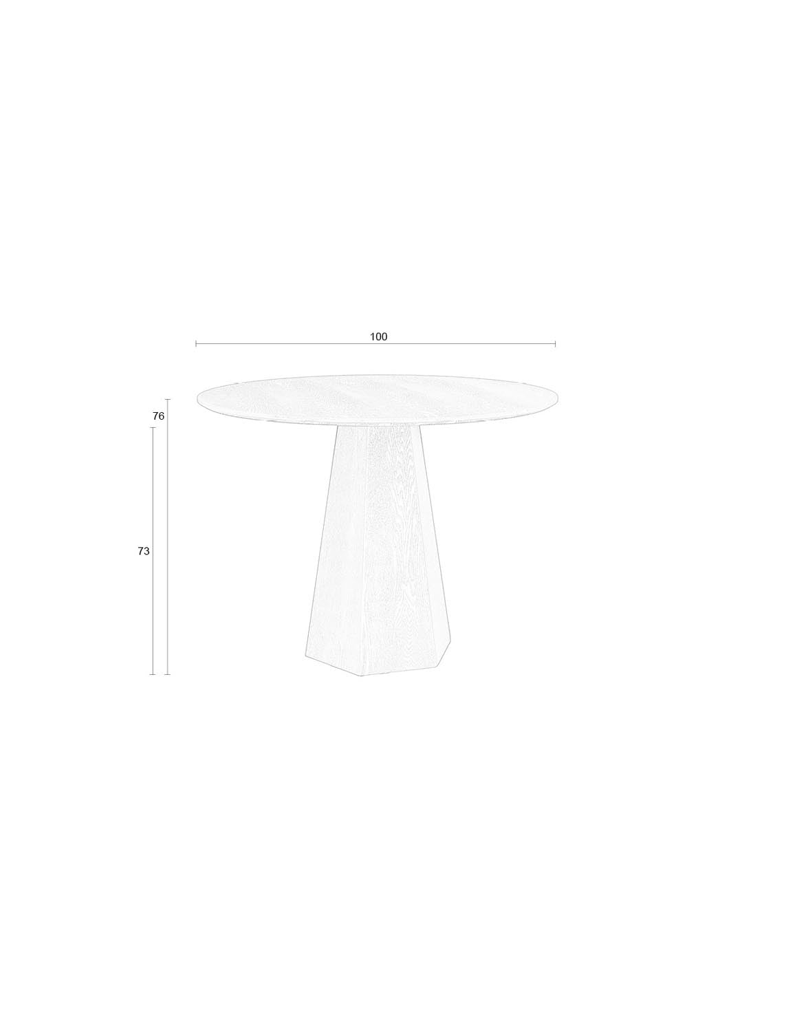 Pilar Table Naturreis in Beige präsentiert im Onlineshop von KAQTU Design AG. Esstisch ist von Zuiver