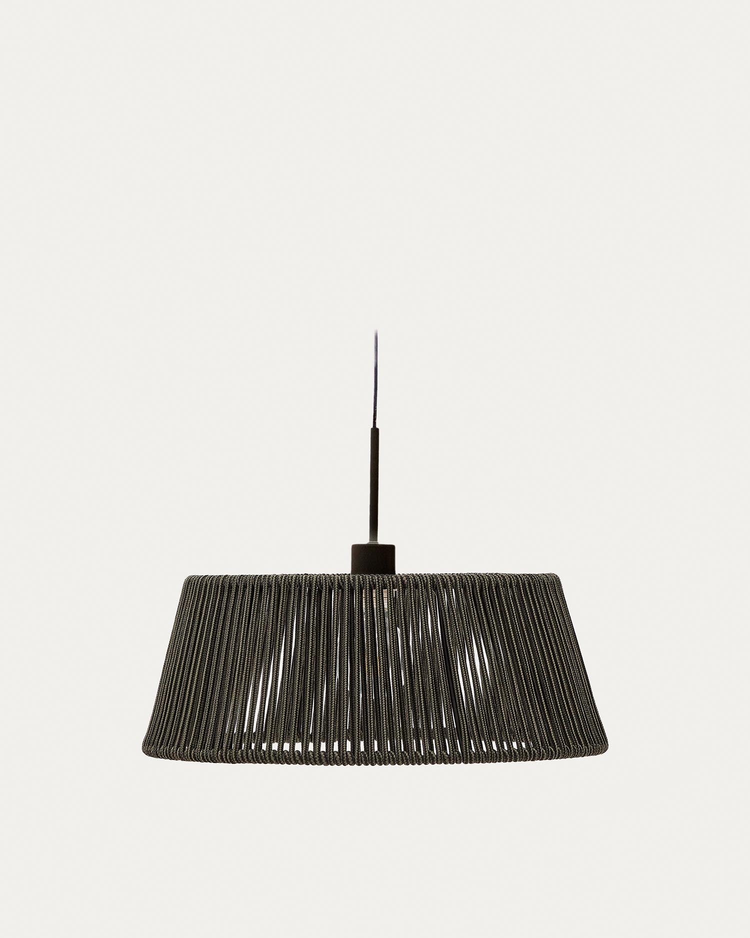 Lampenschirm für Deckenleuchte Aldet aus schwarz-grün marmoriertem Seil Ø 46 cm in Grün präsentiert im Onlineshop von KAQTU Design AG. Lampenschirm ist von Kave Home