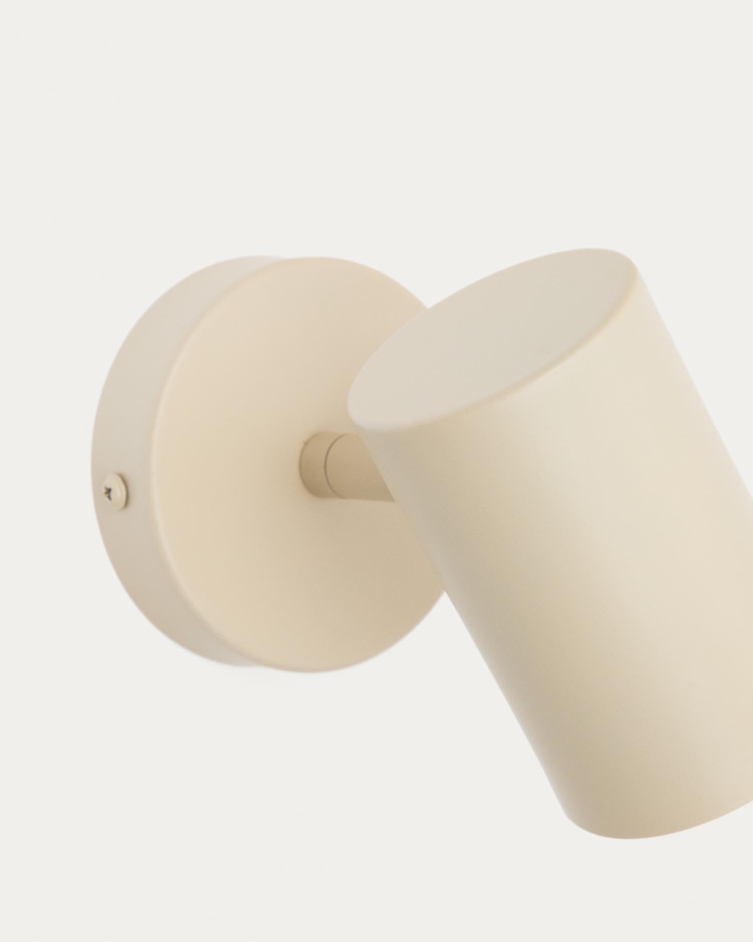 Wandleuchte Manie aus Metall mit beigem, texturiertem Finish in Beige präsentiert im Onlineshop von KAQTU Design AG. Wandleuchte ist von Kave Home