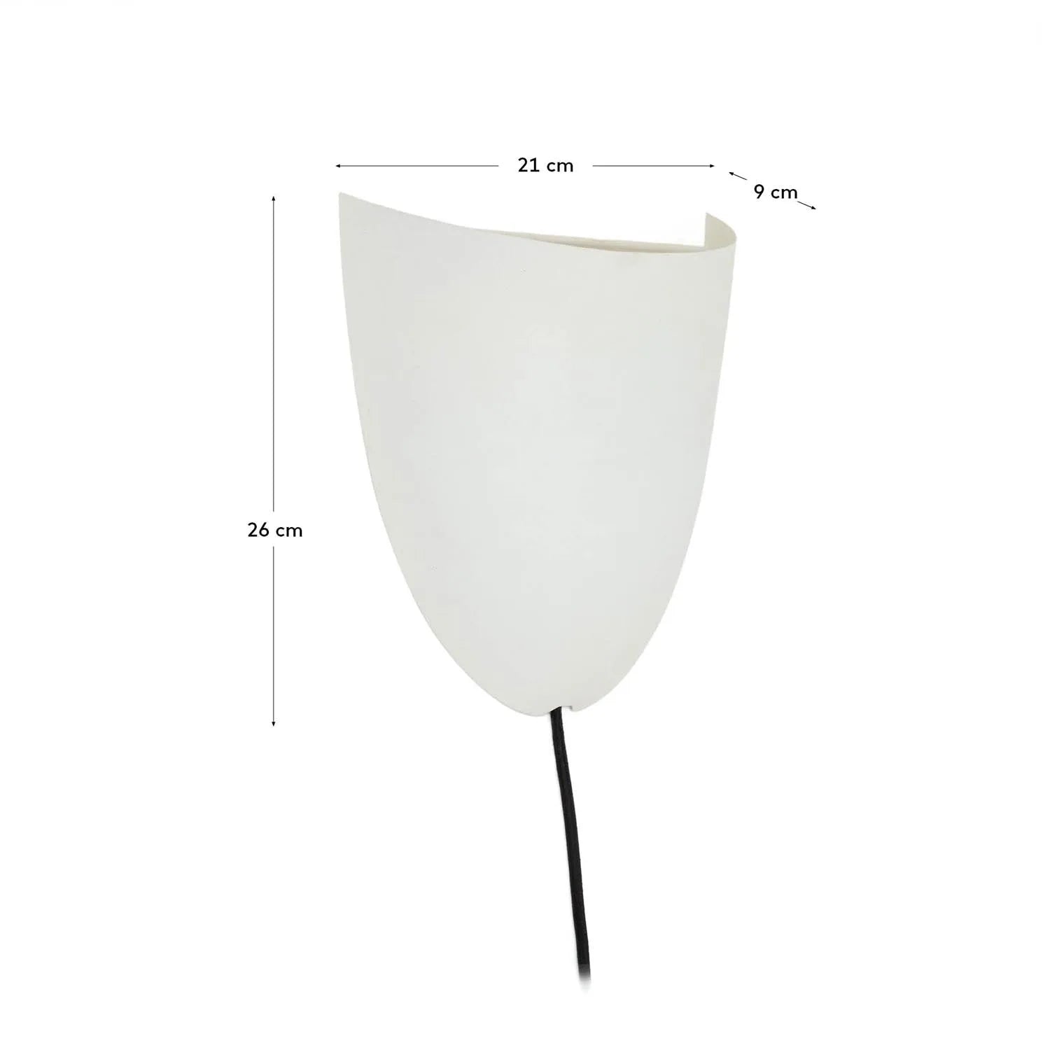 Wandleuchte Nibla aus Metall in weißer Tonerdeoptik in Weiss präsentiert im Onlineshop von KAQTU Design AG. Wandleuchte ist von Kave Home