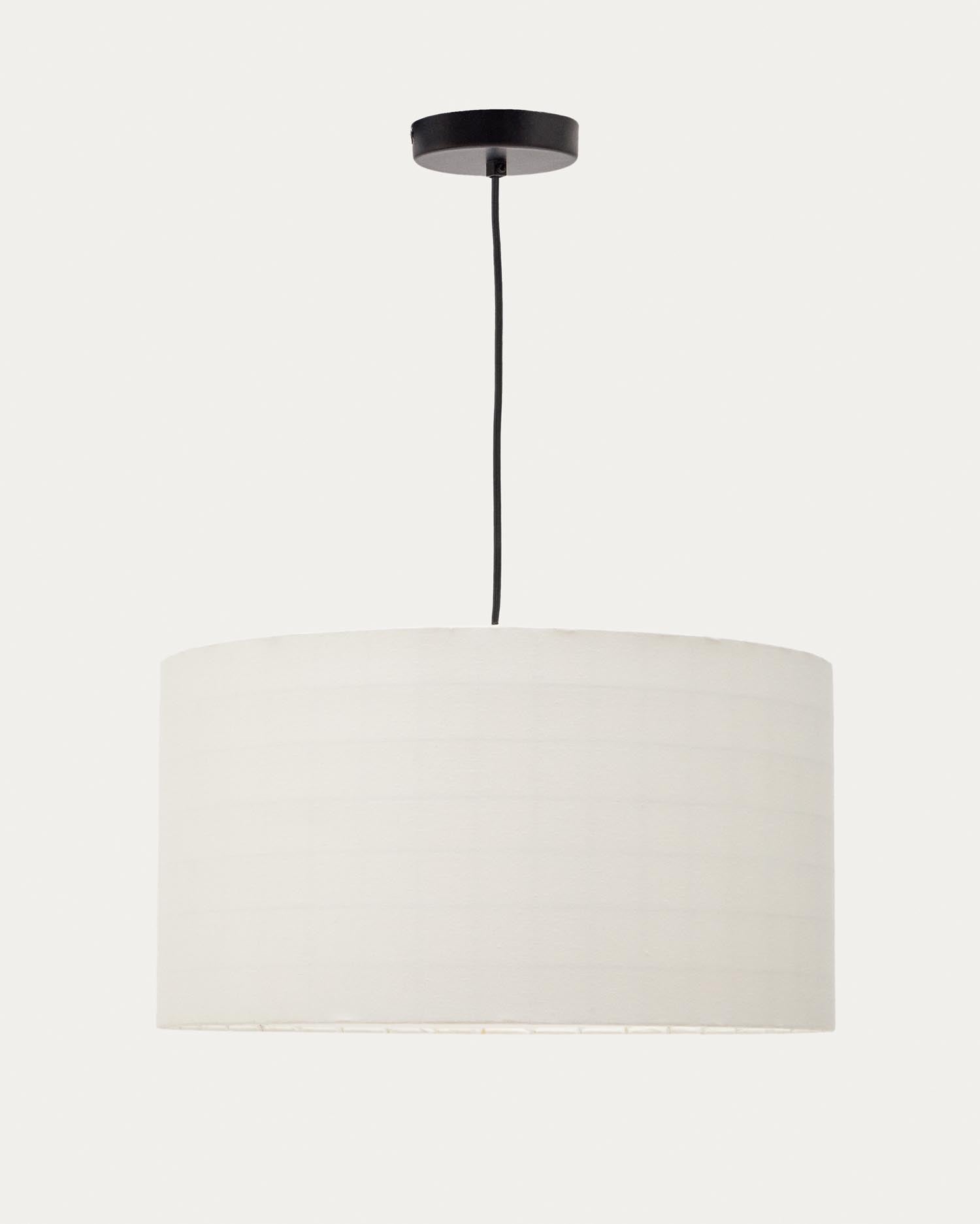 Lampenschirm für Deckenleuchten Dulan aus Baumwolle Ø 45 cm in Weiss präsentiert im Onlineshop von KAQTU Design AG. Pendelleuchte ist von Kave Home