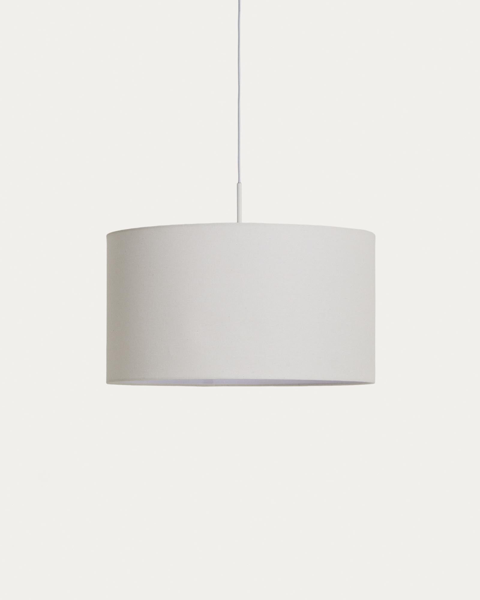 Lampenschirm für Deckenleuchte Niani aus elfenbeinfarbener Baumwolle Ø 45 cm in Weiss präsentiert im Onlineshop von KAQTU Design AG. Lampenschirm ist von Kave Home