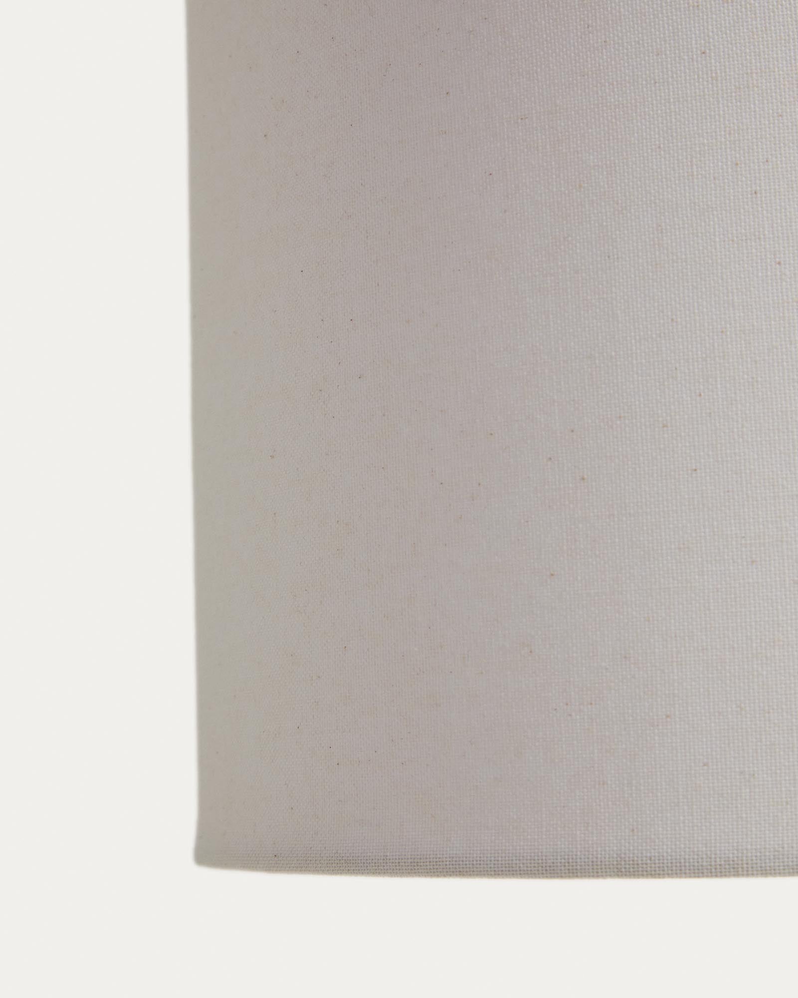 Eleganter Lampenschirm Niani aus elfenbeinfarbener Baumwolle mit einem Durchmesser von 30 cm, ideal für stilvolle Deckenleuchten.