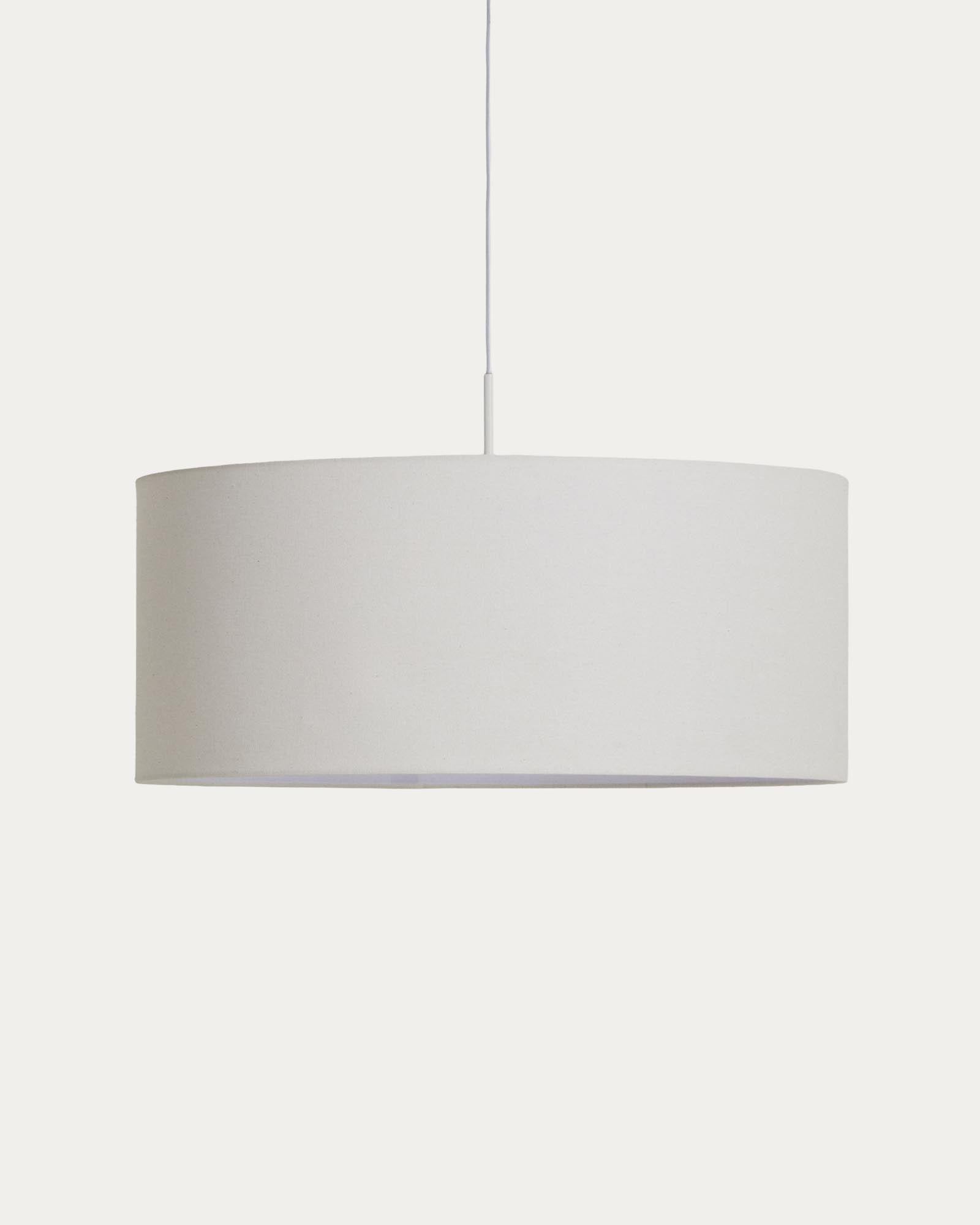 Lampenschirm für Deckenleuchten Niani aus elfenbeinfarbener Baumwolle Ø 60 cm in Weiss präsentiert im Onlineshop von KAQTU Design AG. Lampenschirm ist von Kave Home