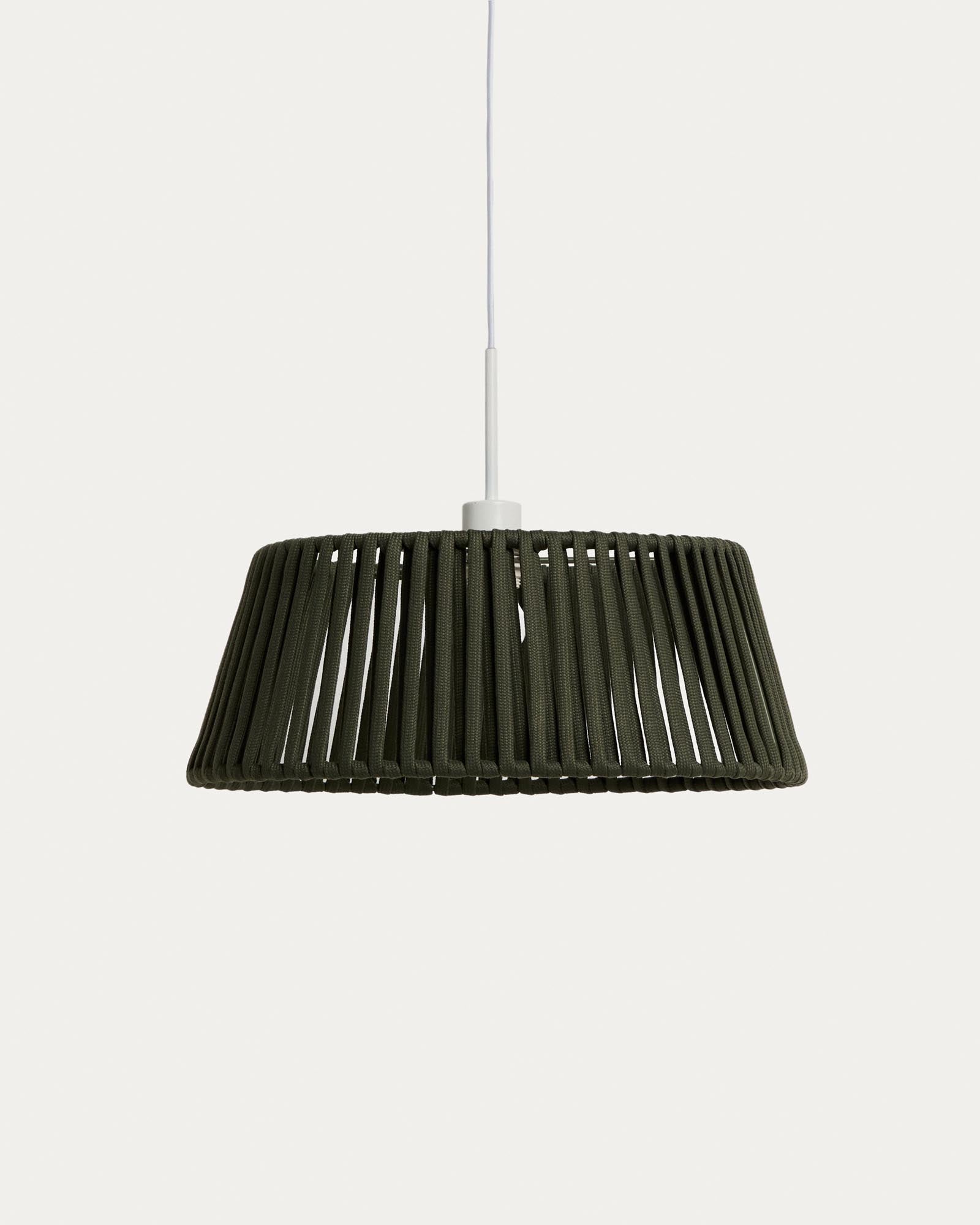 Lampenschirm für Deckenleuchte Aldet aus flachem Seil in Grün, Ø 46 cm in Grün präsentiert im Onlineshop von KAQTU Design AG. Outdoor Pendelleuchte ist von Kave Home